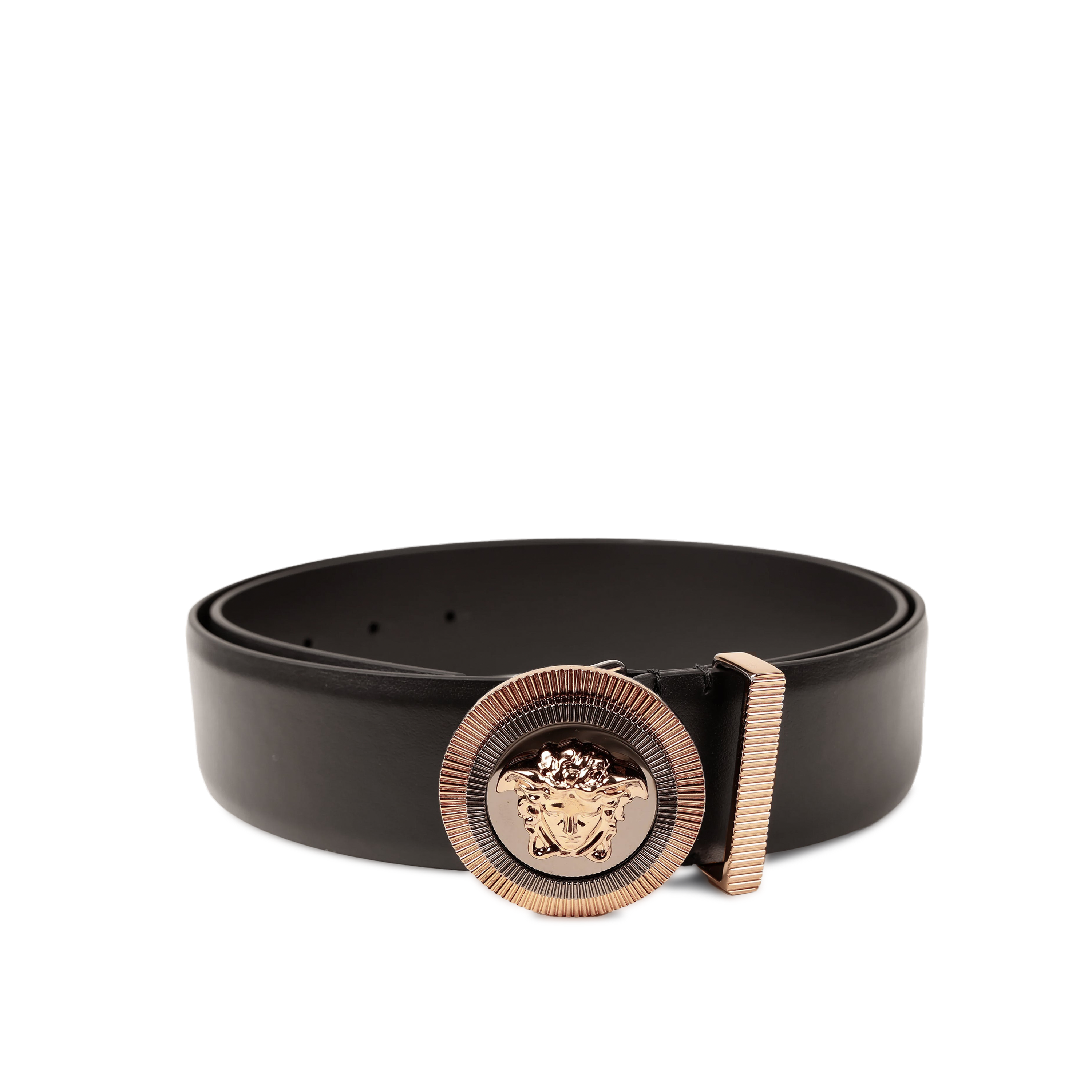 Cinturón Negro Versace Gold Medusa