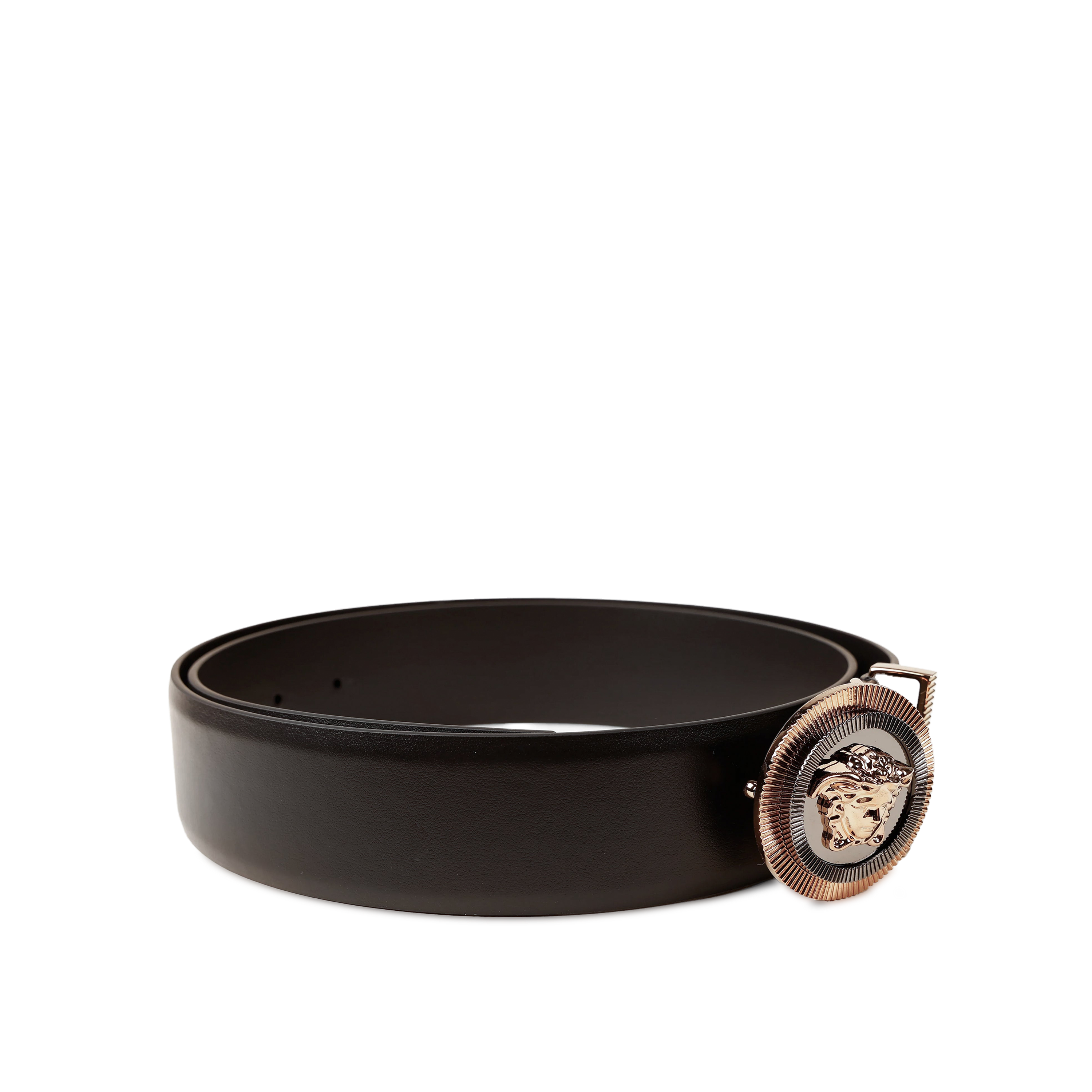 Cinturón Negro Versace Gold Medusa