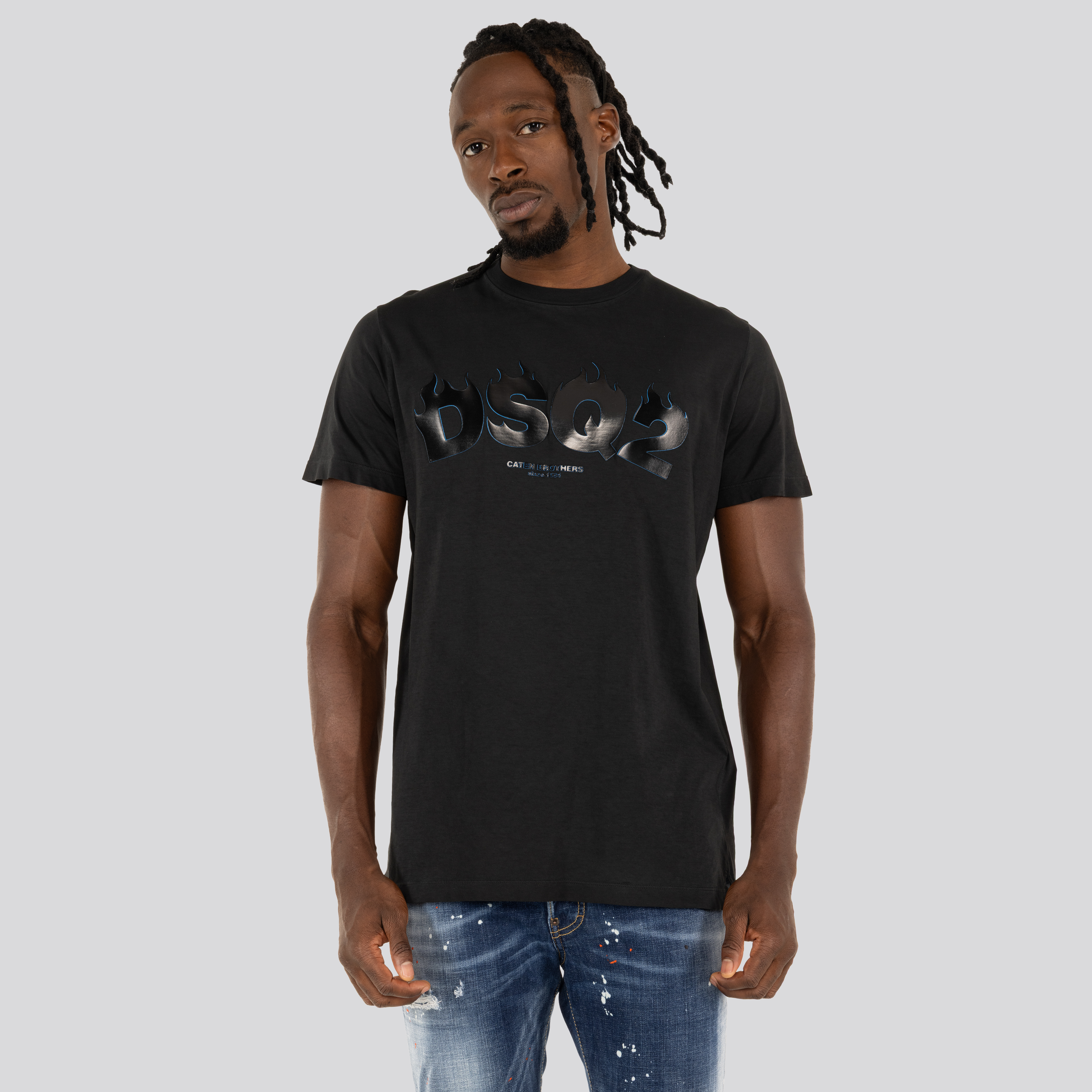 Camiseta Negra Dsquared2 Fire