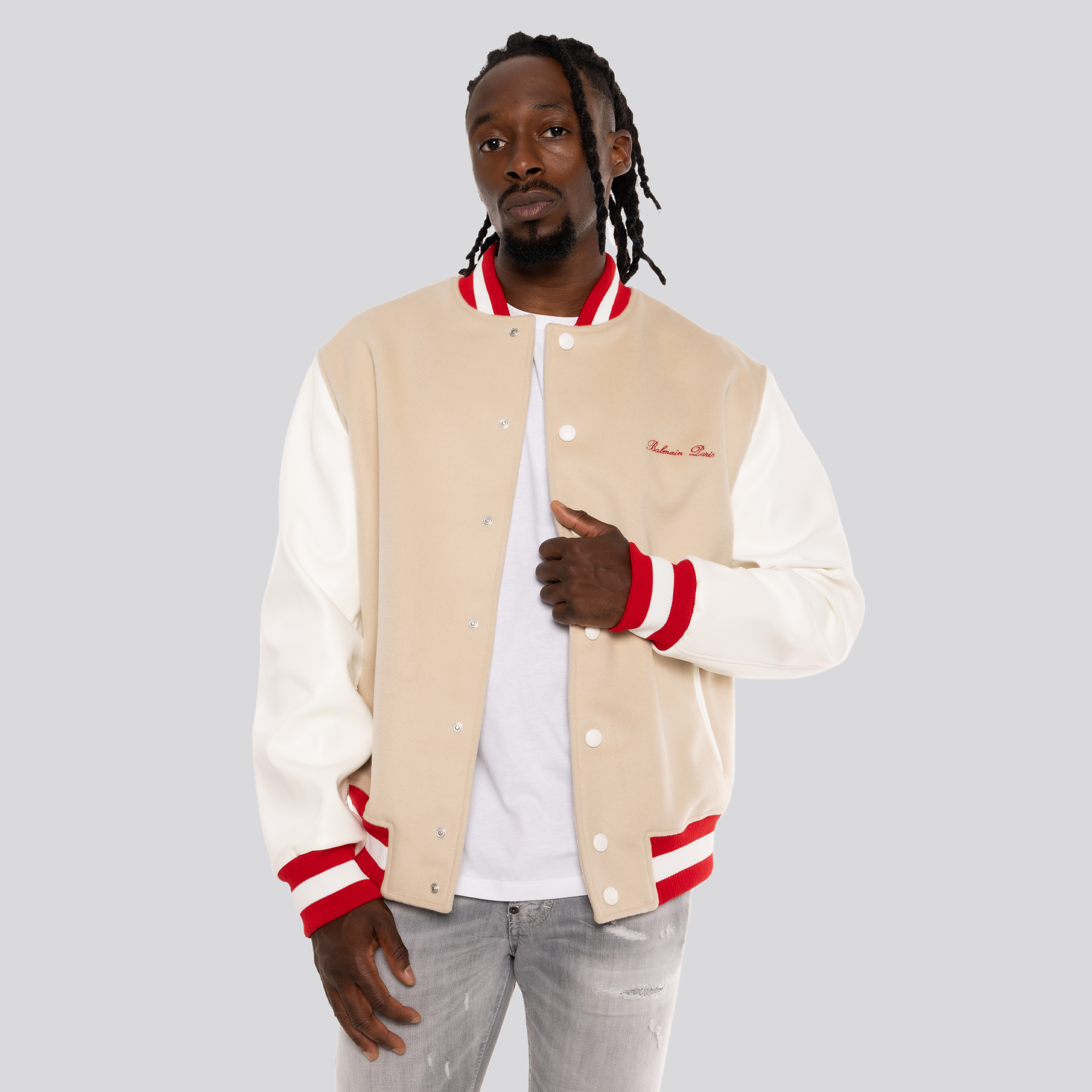 Chaqueta Blanca Balmain Signature