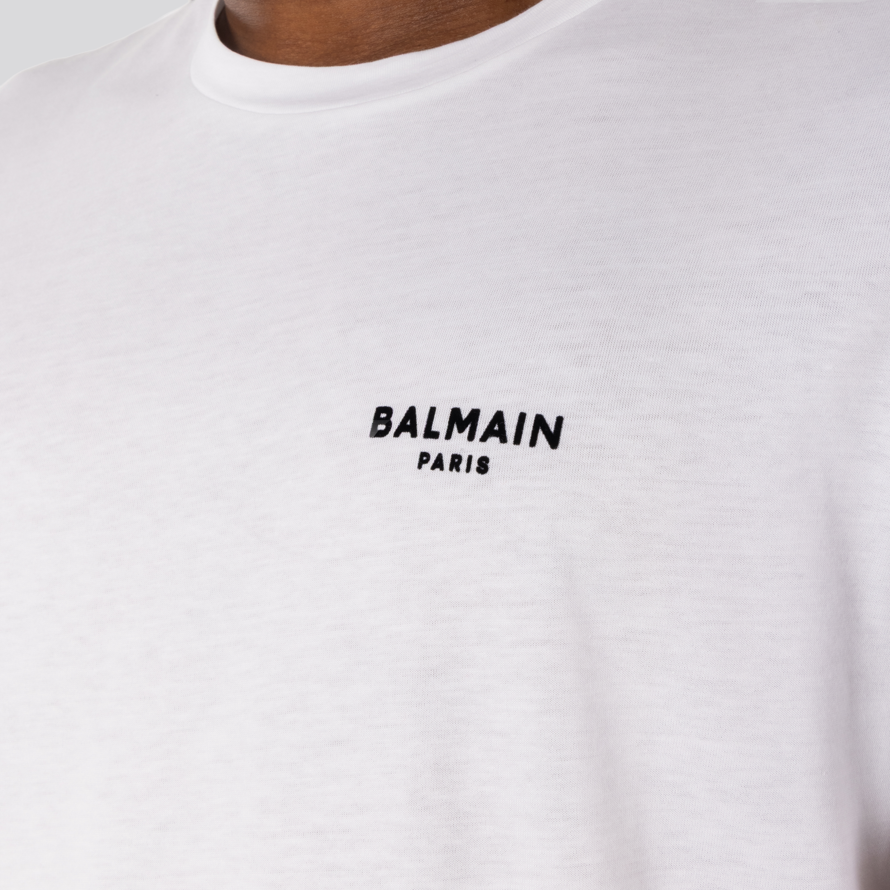 Camiseta Blanca Balmain Logo