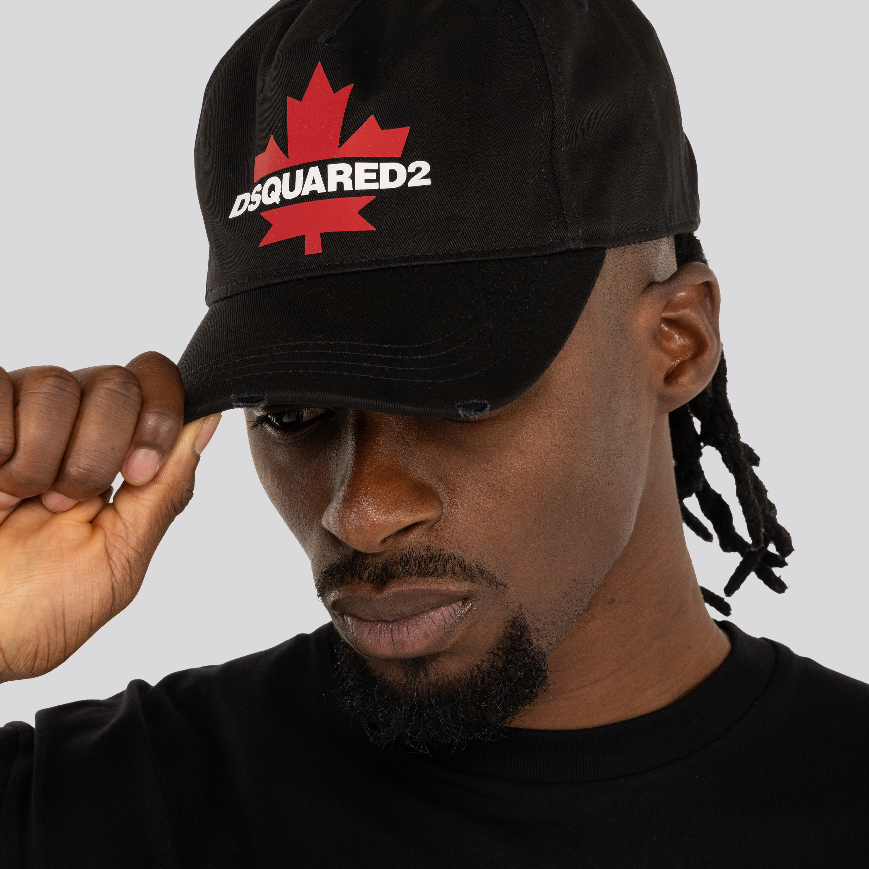 Gorra Negra Dsquared2 Leaf