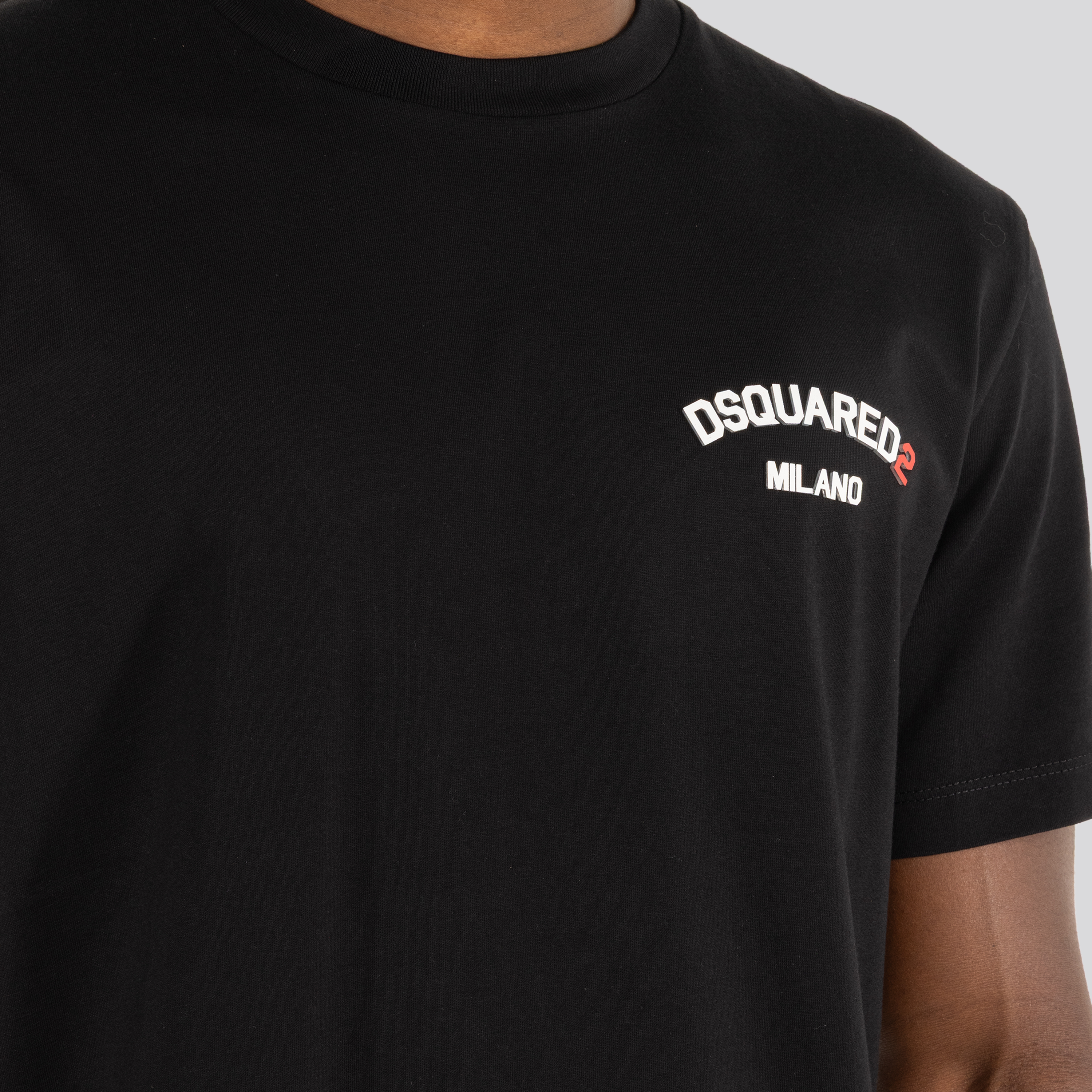 Camiseta Negra Dsquared2 Milano Chest Logo