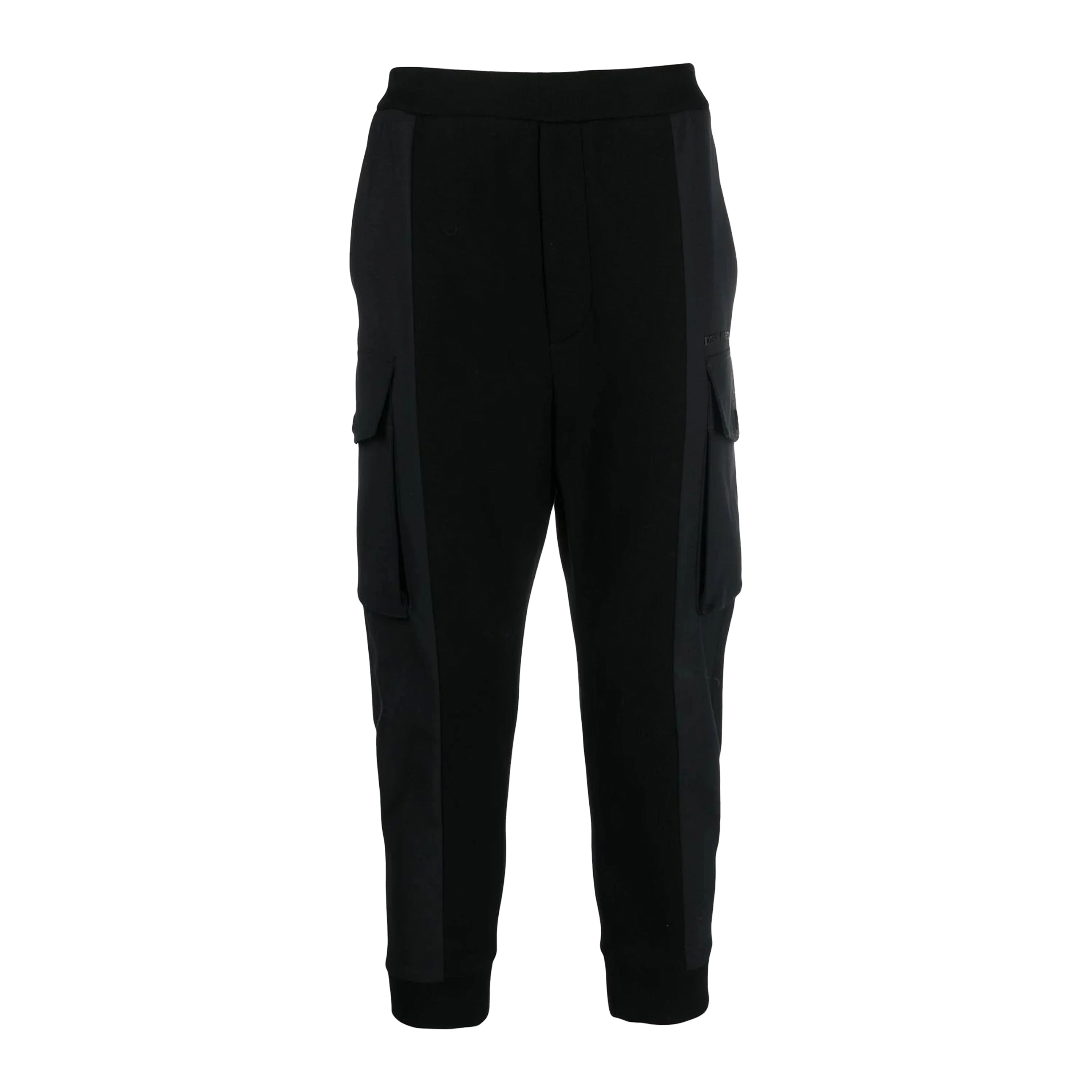 Pantalón Cargo Negro Dsquared2 Logo Embellished