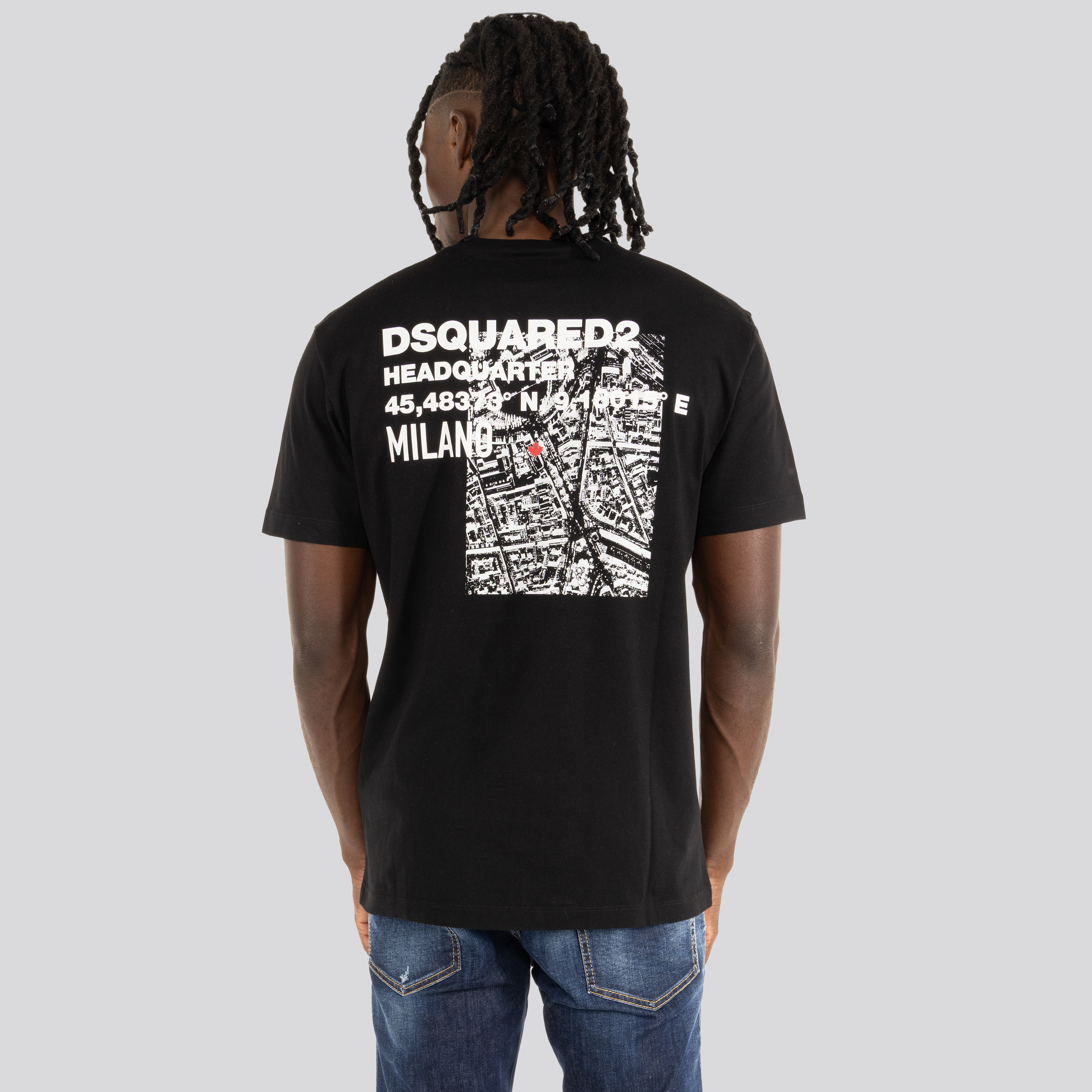 Camiseta Negra Dsquared2 Chest Logo