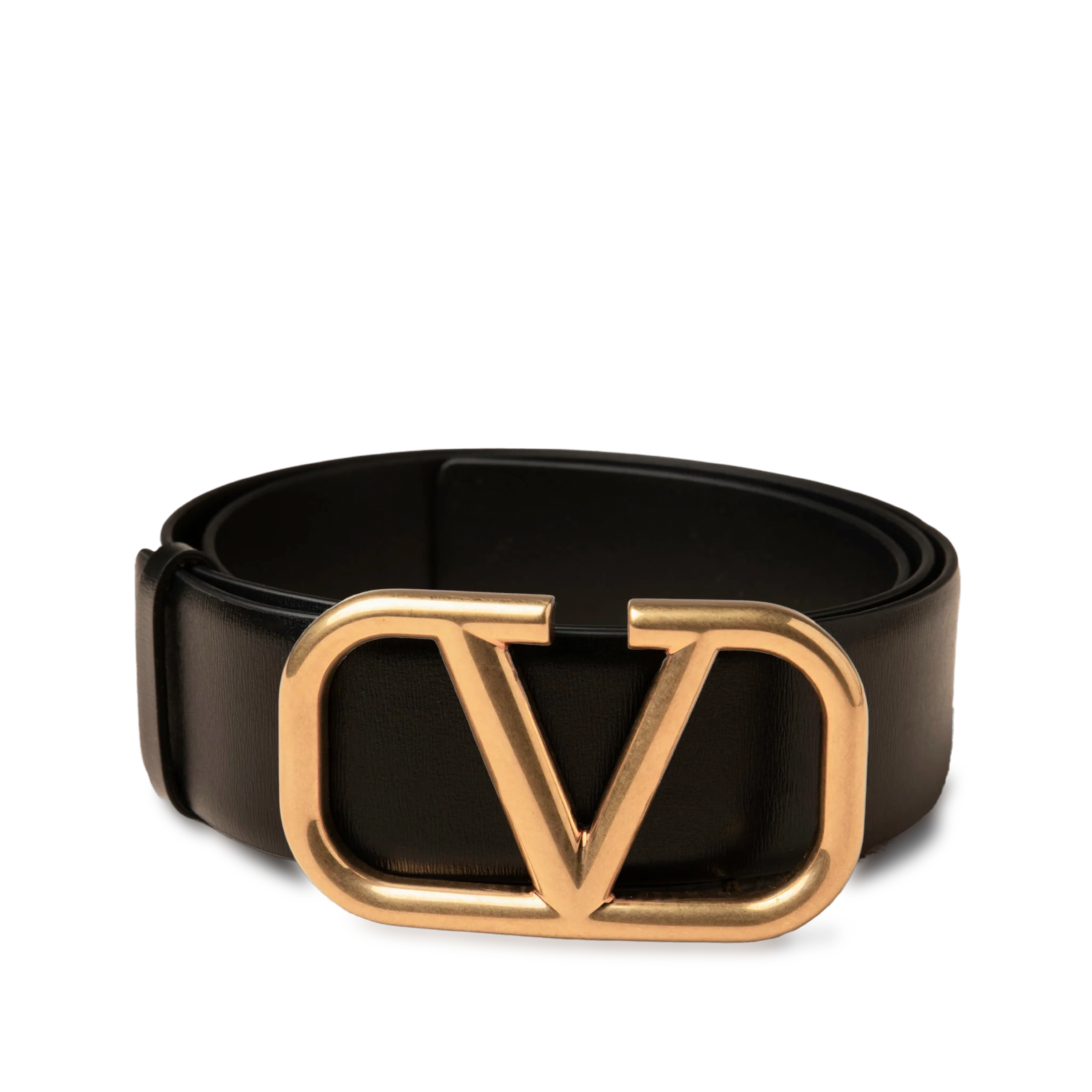 Cinturón Negro Oro Valentino Vlogo