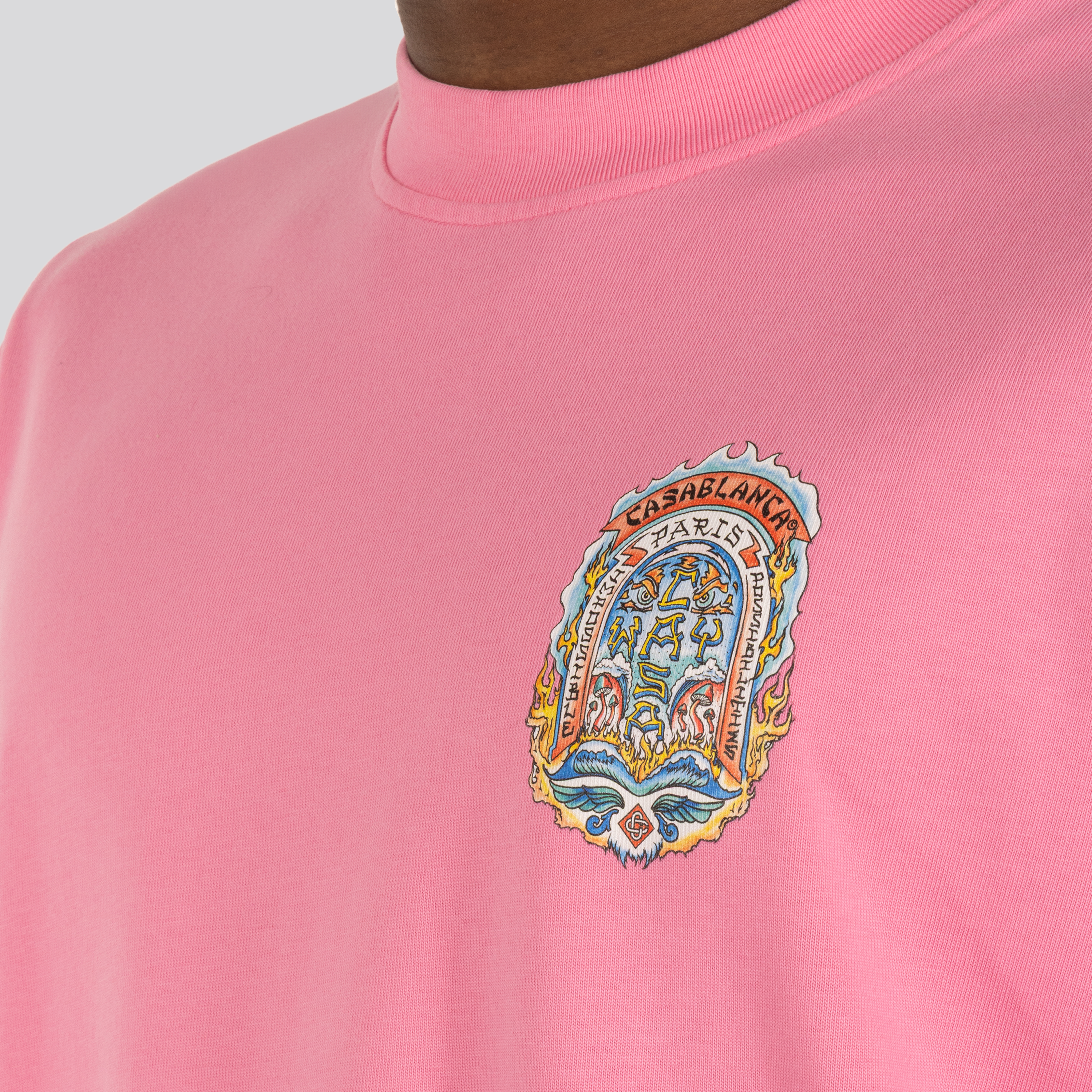 Camiseta Rosada Casablanca Casa Way Skate