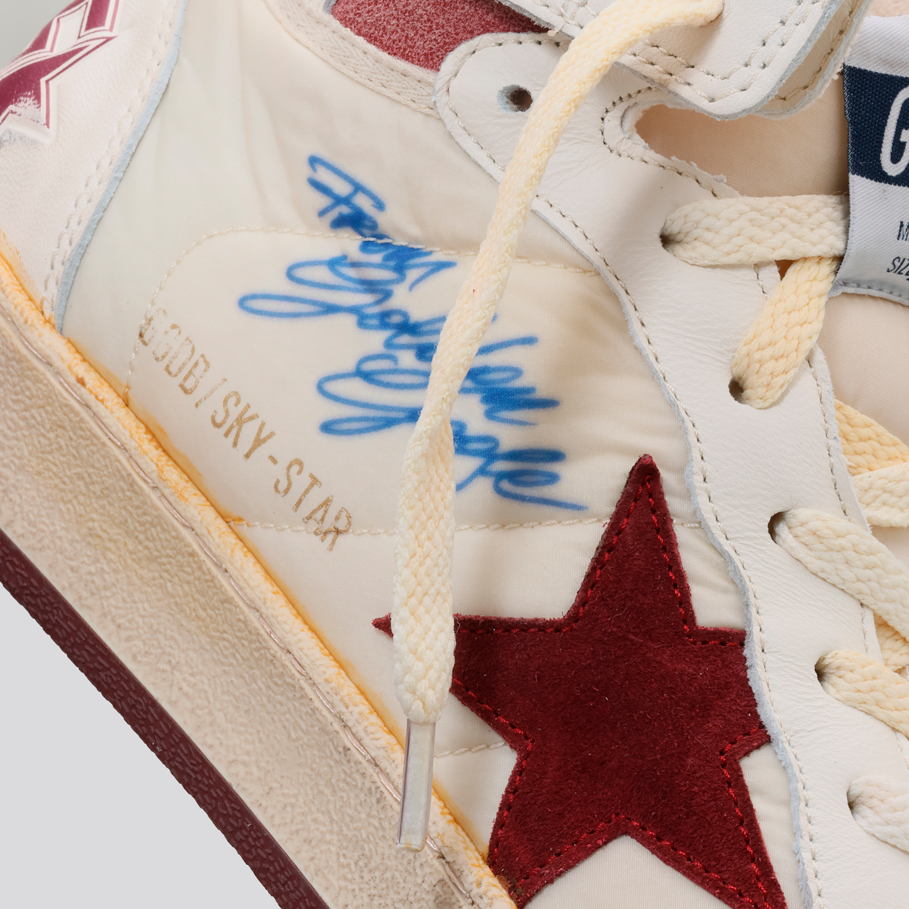 Botas Blancas Golden Goose Rojo Sky Star Nylon