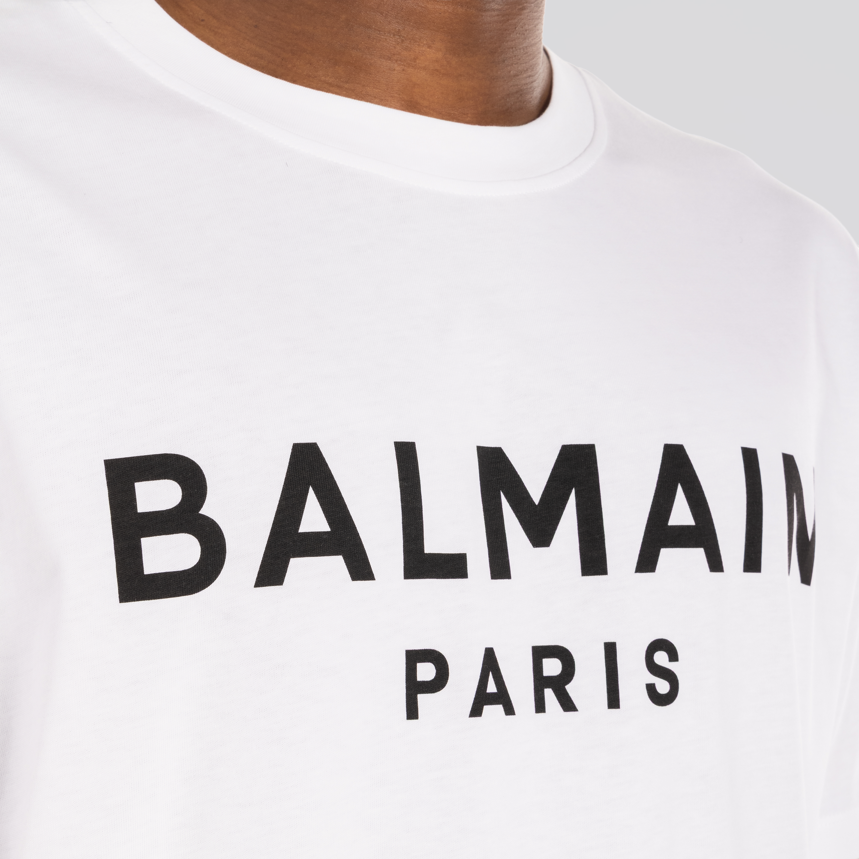 Camiseta Blanca Balmain Paris Logo