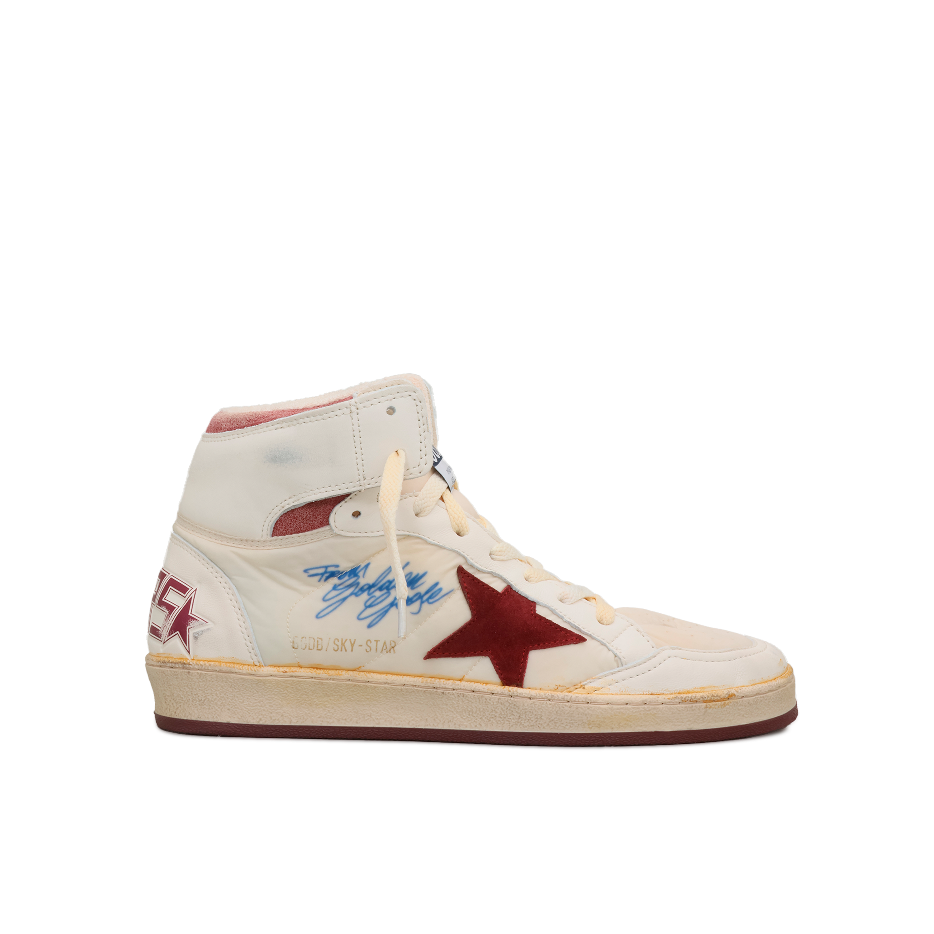 Botas Blancas Golden Goose Rojo Sky Star Nylon