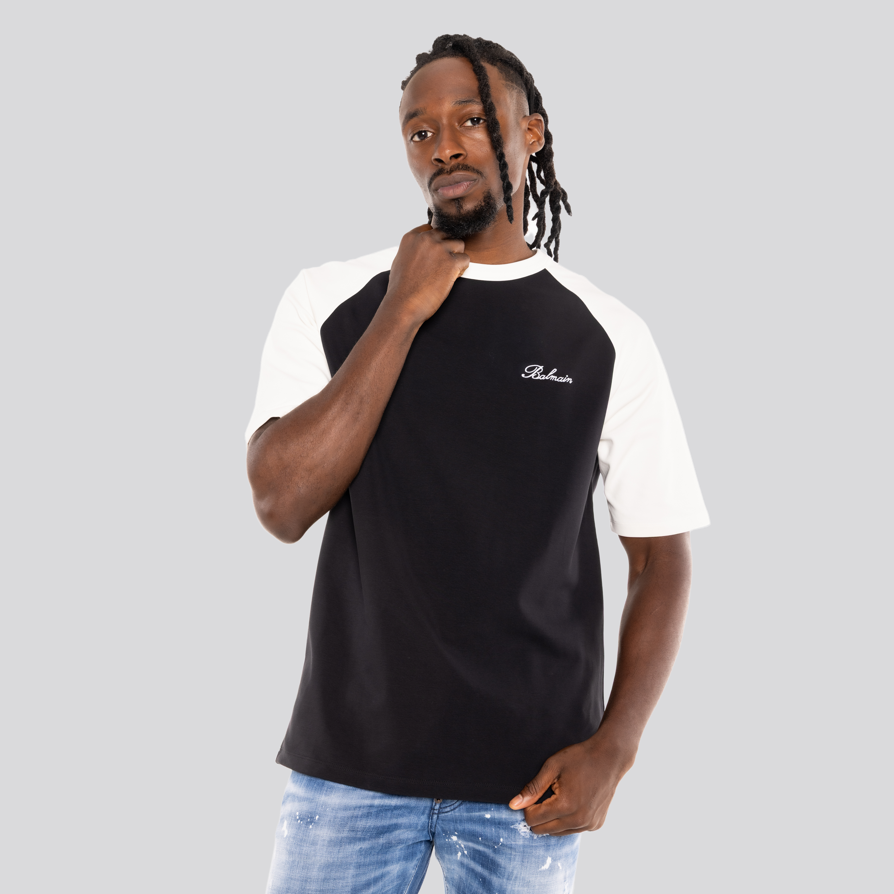 Camiseta Negra Balmain Signature