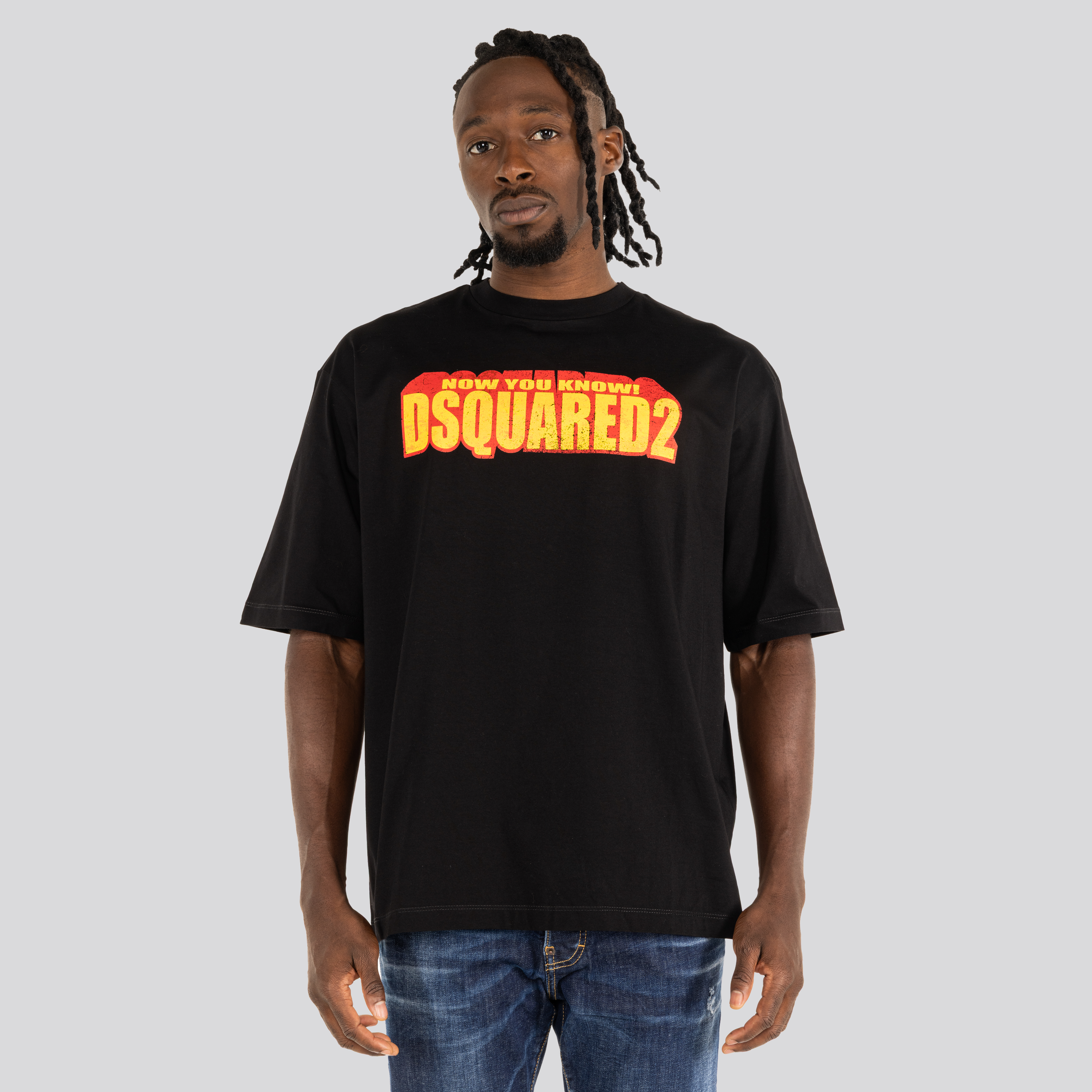 Camiseta Negra Dsquared2 Slogan