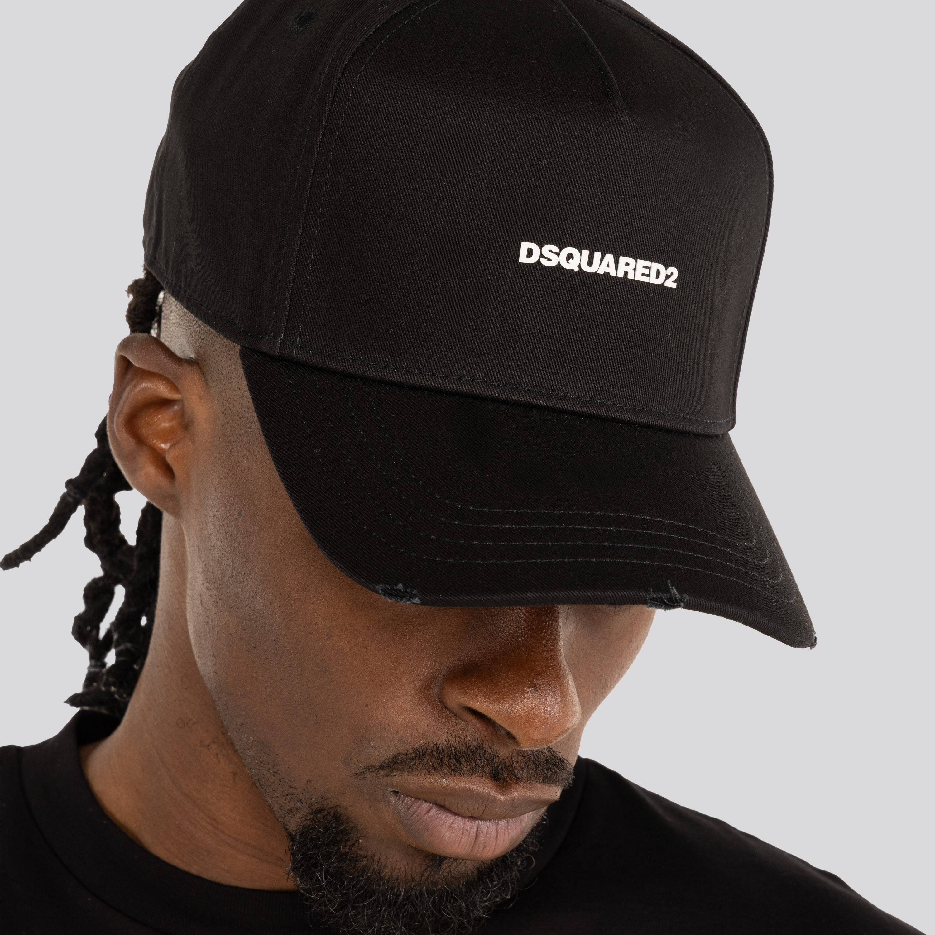 Gorra Negra Dsquared2 Nylon Plaque
