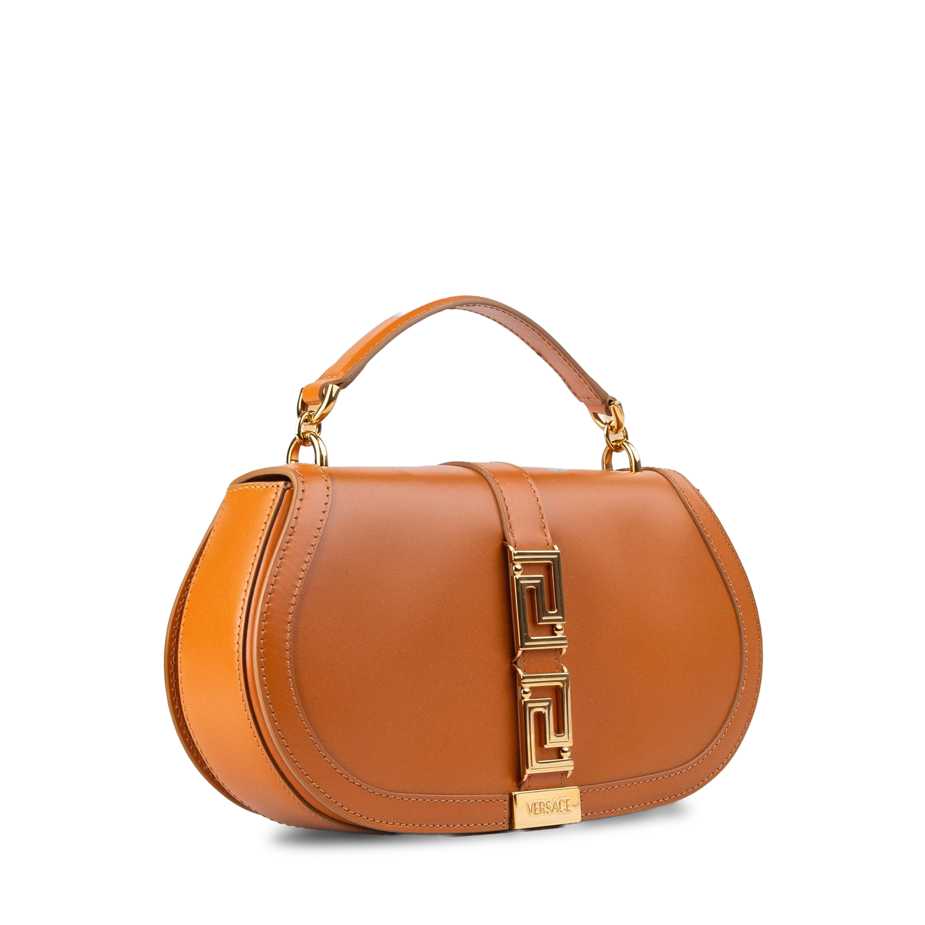 Cartera Café Versace Gold Greca Goddess