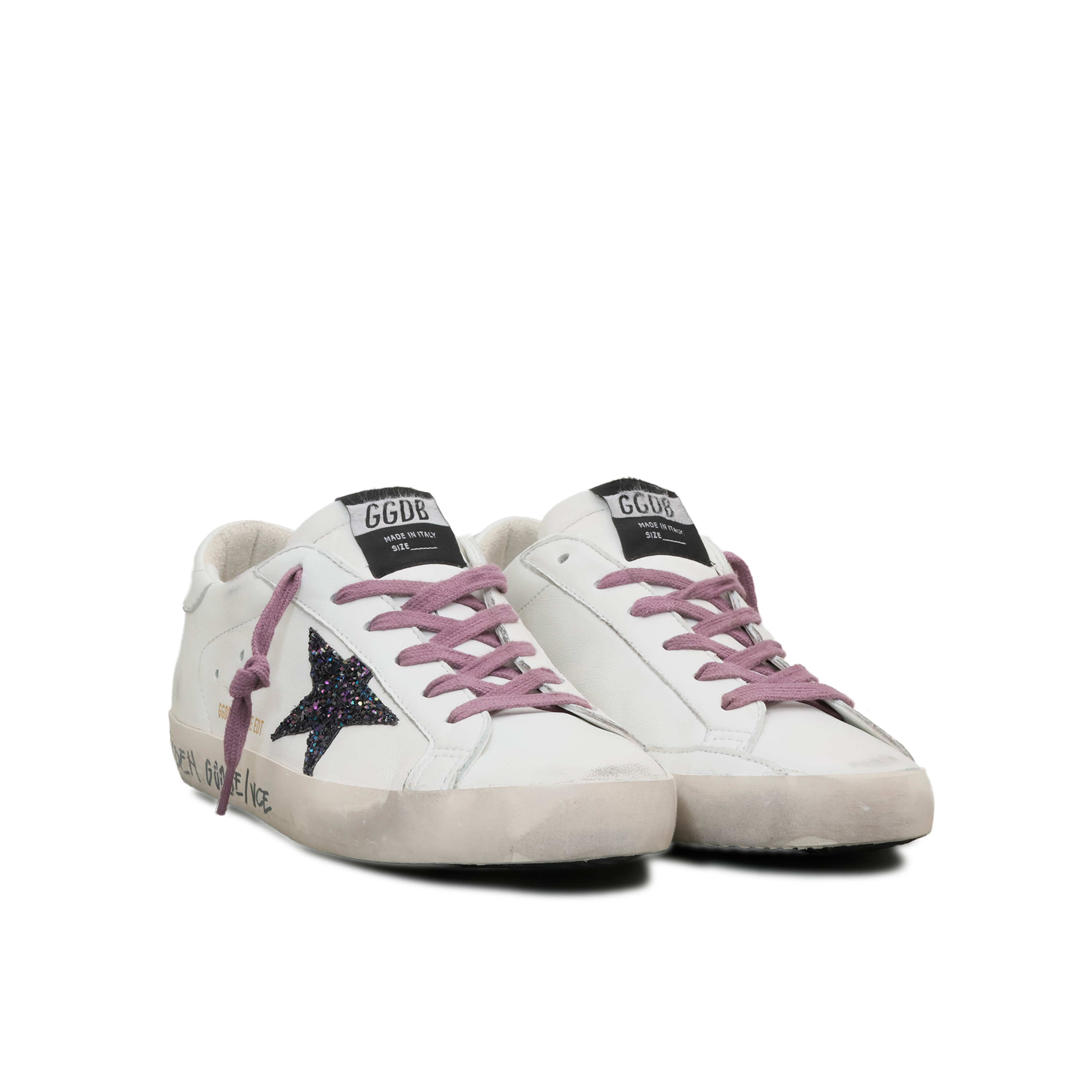 Sneakers Blancos Golden Goose Super-Star Nappa Star Glitter