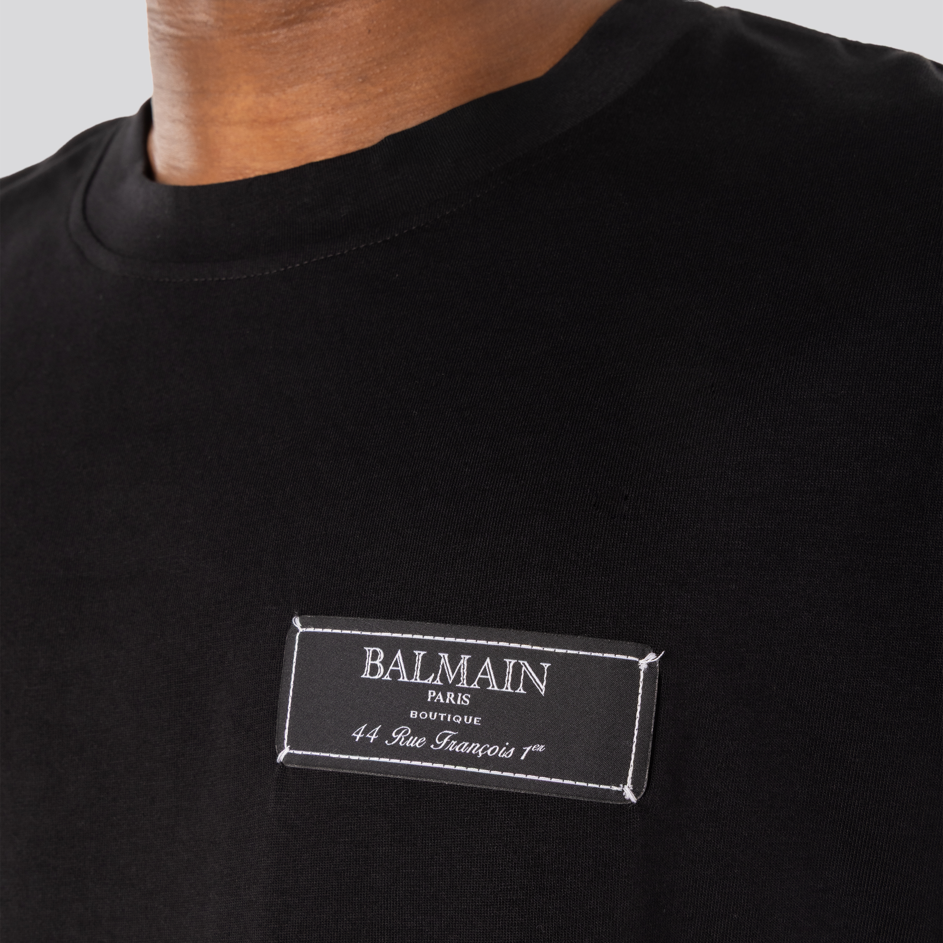 Camiseta Negra Balmain Label