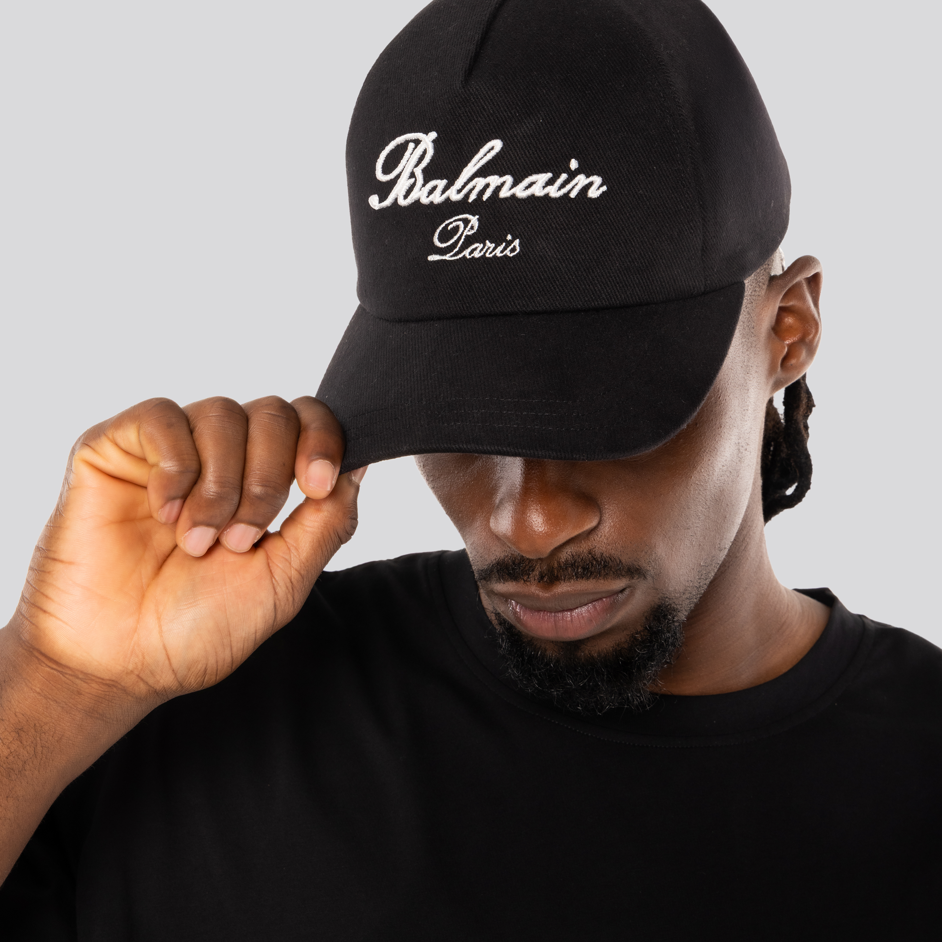Gorra Negro Balmain Paris Signature