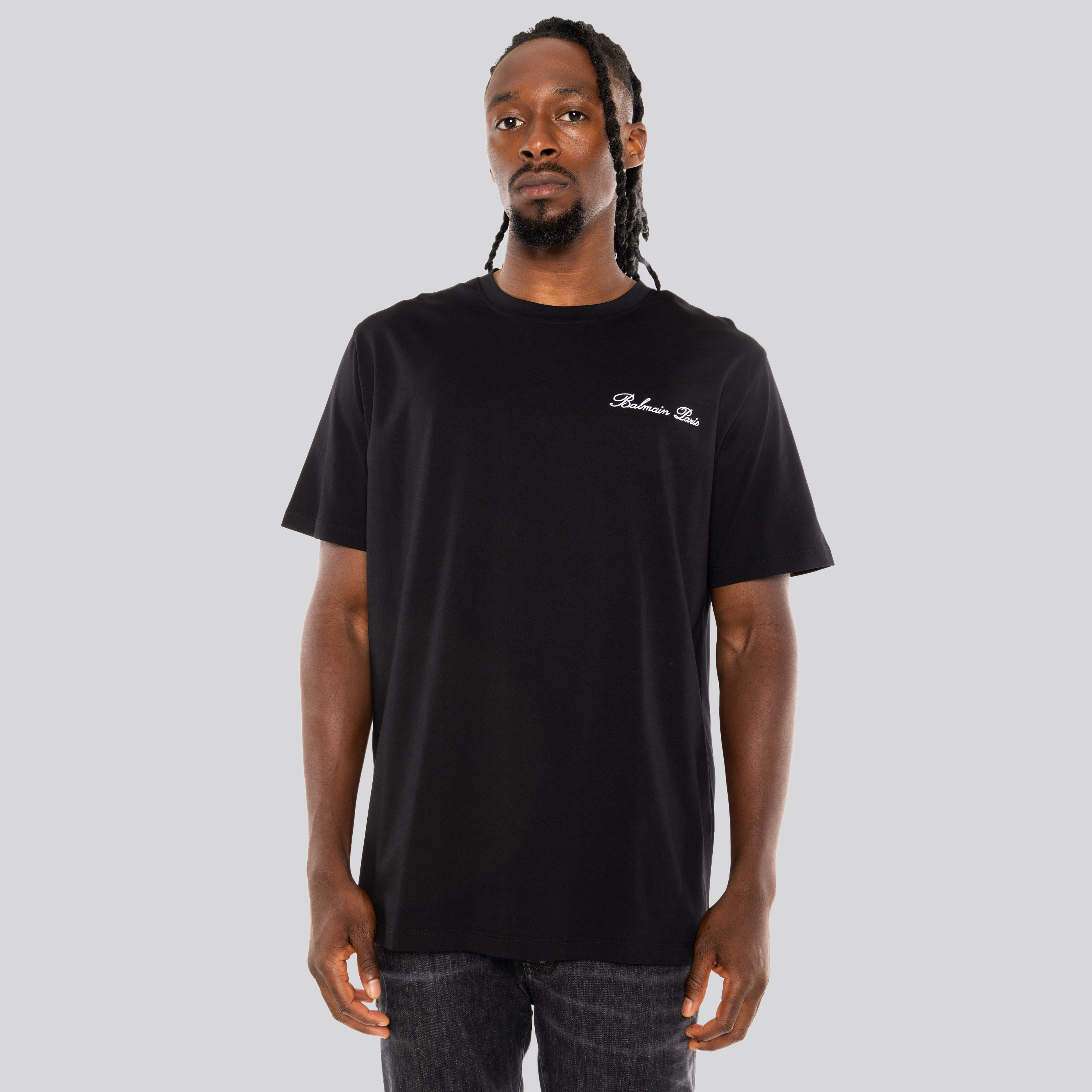 Camiseta Negra Balmain Signature