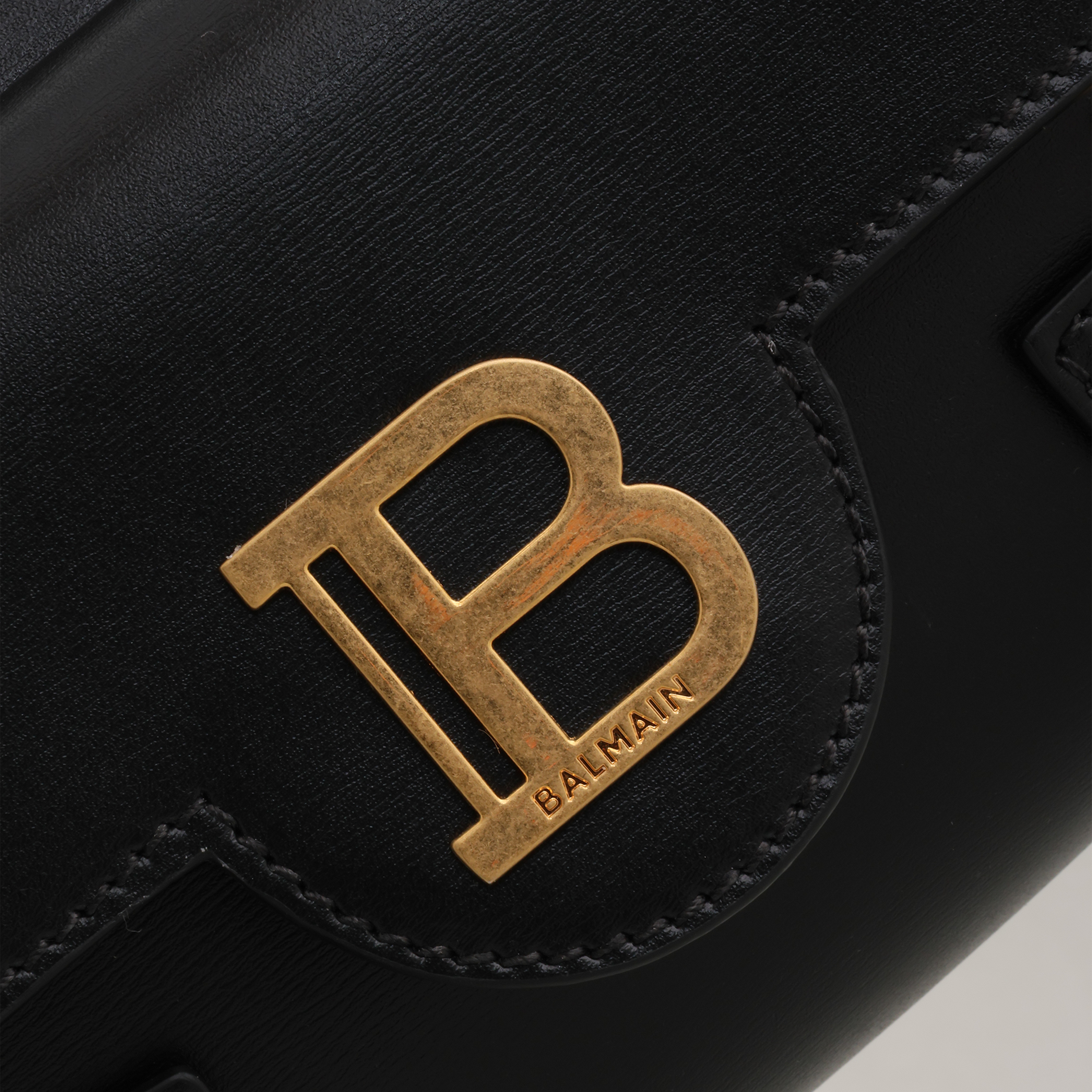 Cartera Negra Balmain B-Buzz Hobo-Calfskin