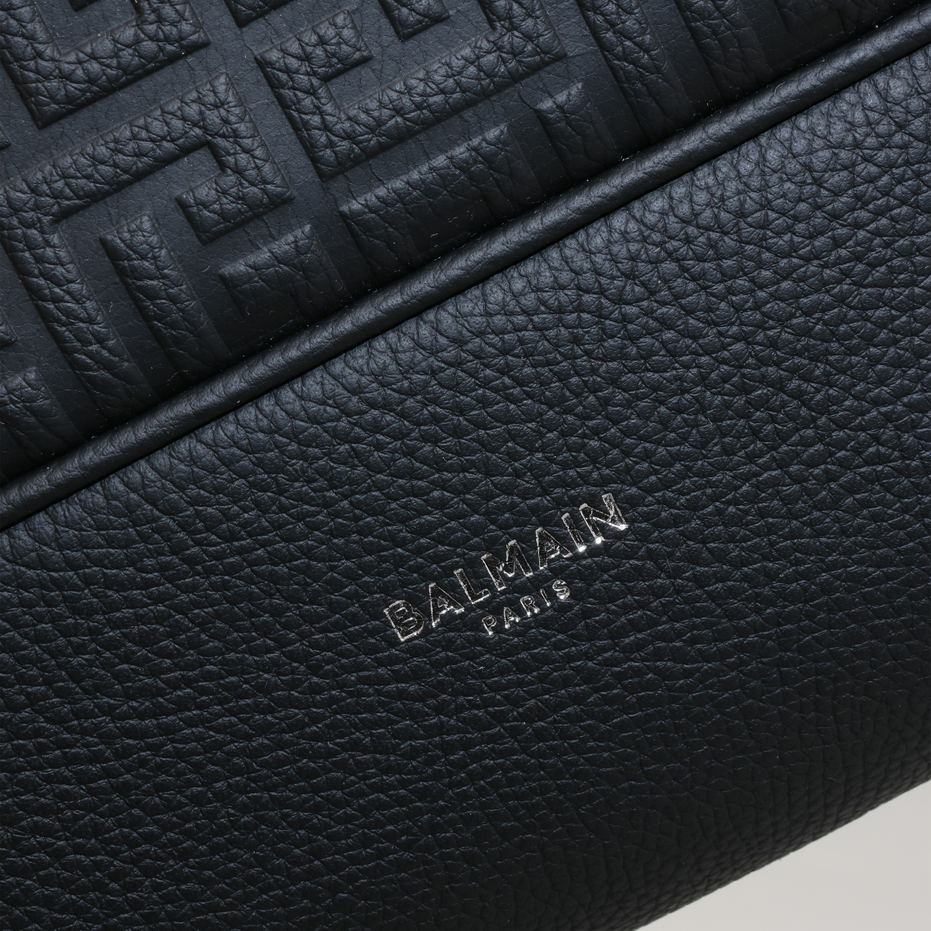 Mochila Negra Balmain Leather