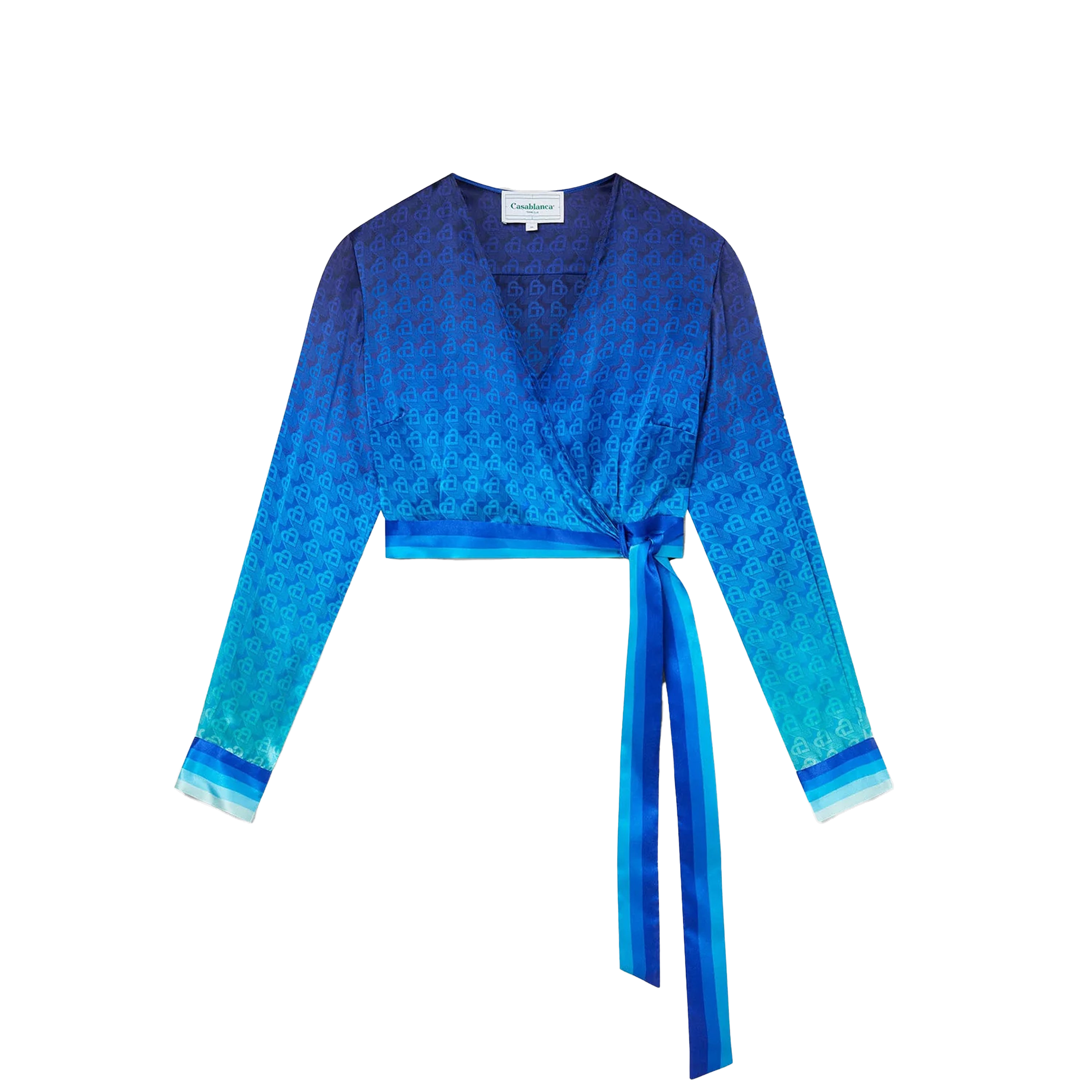 Top Azul Casablanca Wrap Blouse