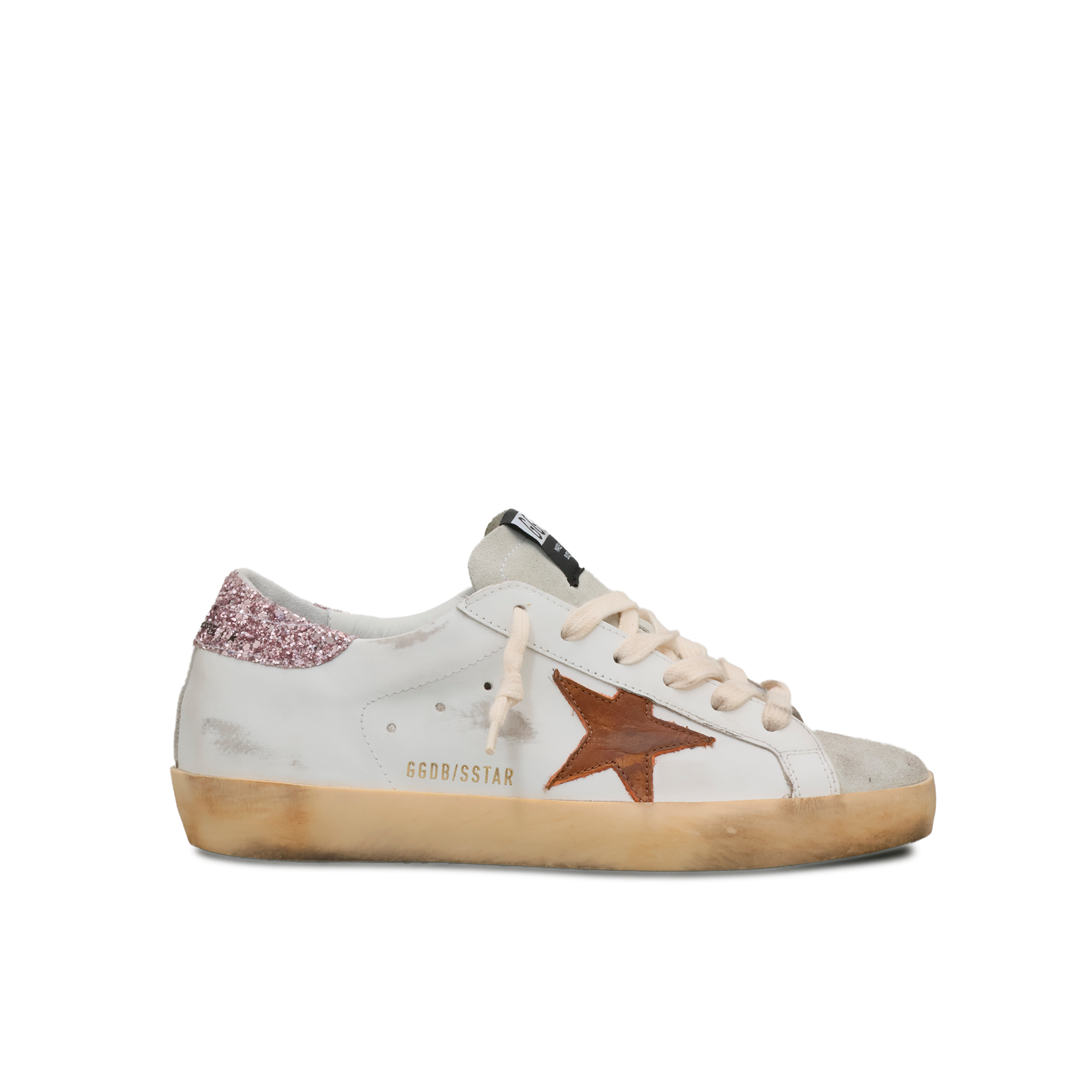 Sneakers Blancos Golden Goose Super-Star Vintage Glitter Heel