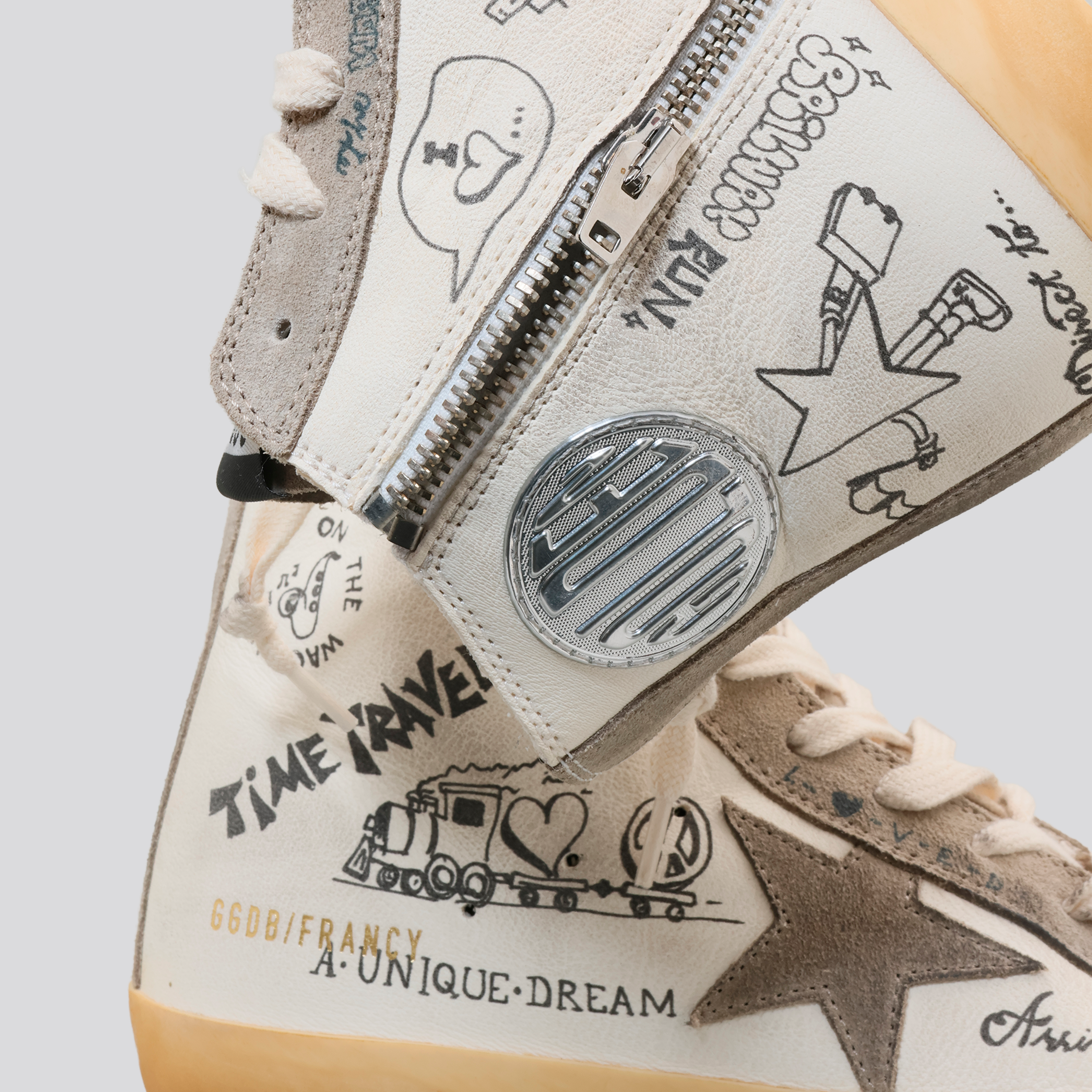 Sneakers Blancos Golden Goose Boot Francy Journey Print