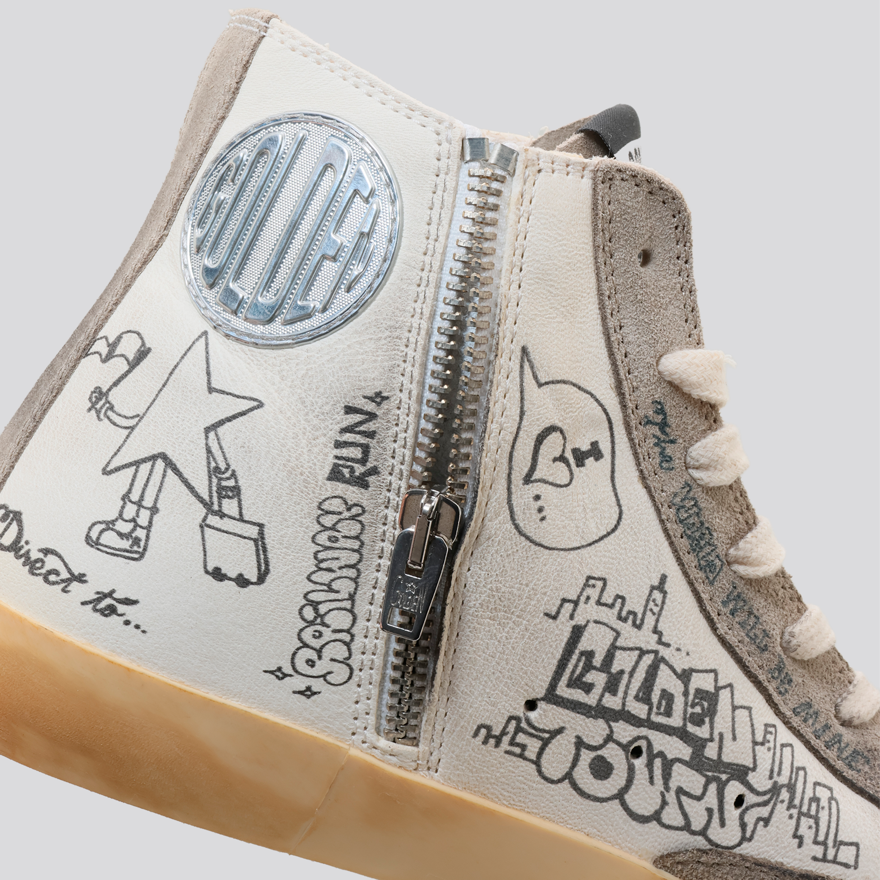 Sneakers Blancos Golden Goose Boot Francy Journey Print