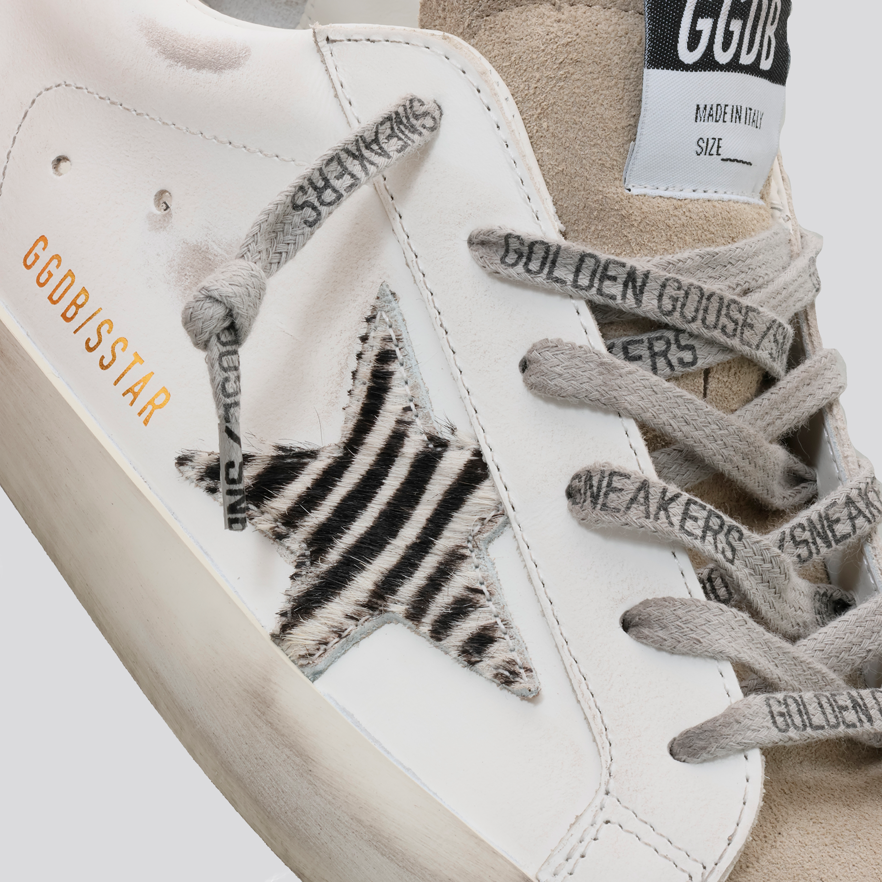 Sneakers Blancos Golden Goose Super-Star Toe Zebra