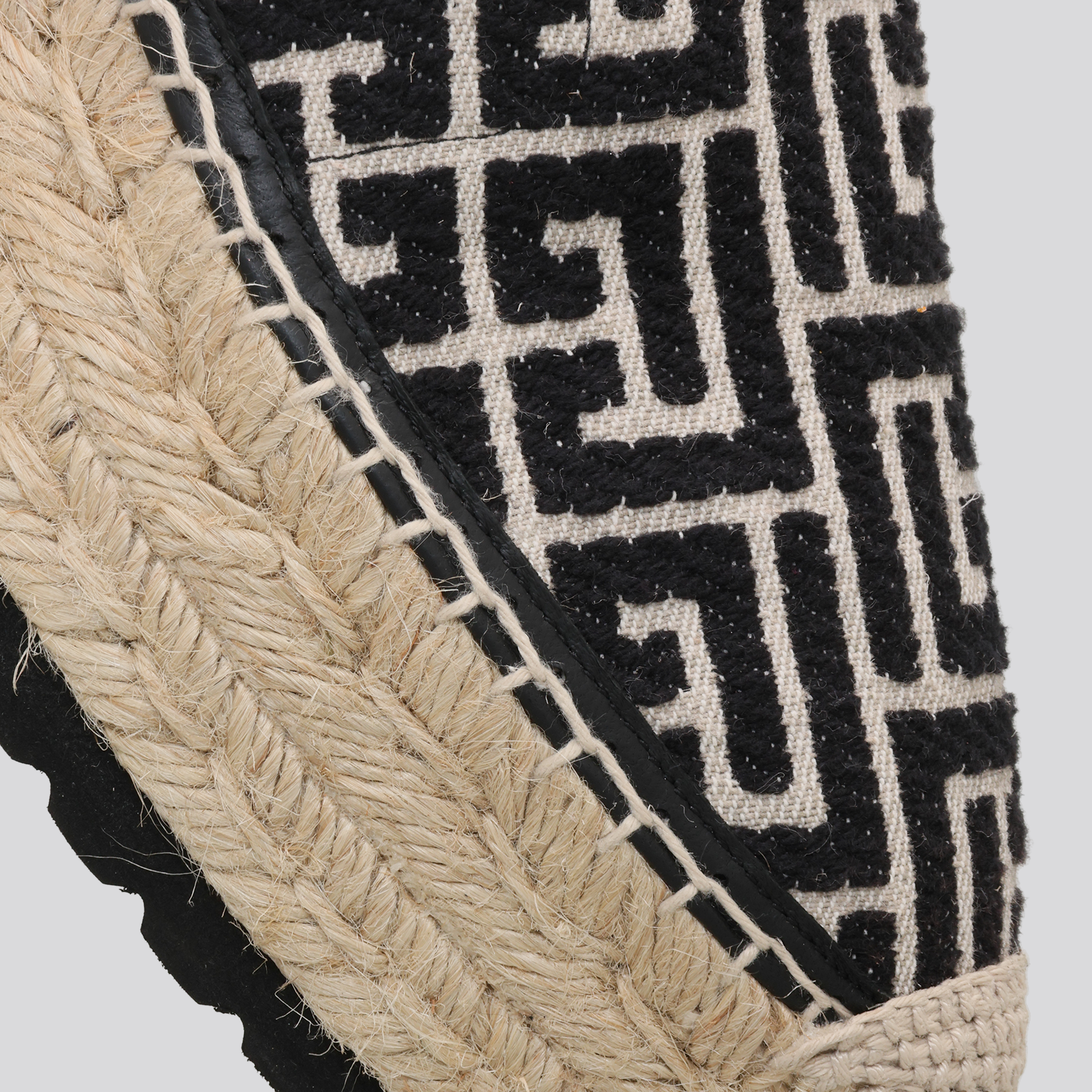 Espadrille Negro Balmain Alex-Monogram