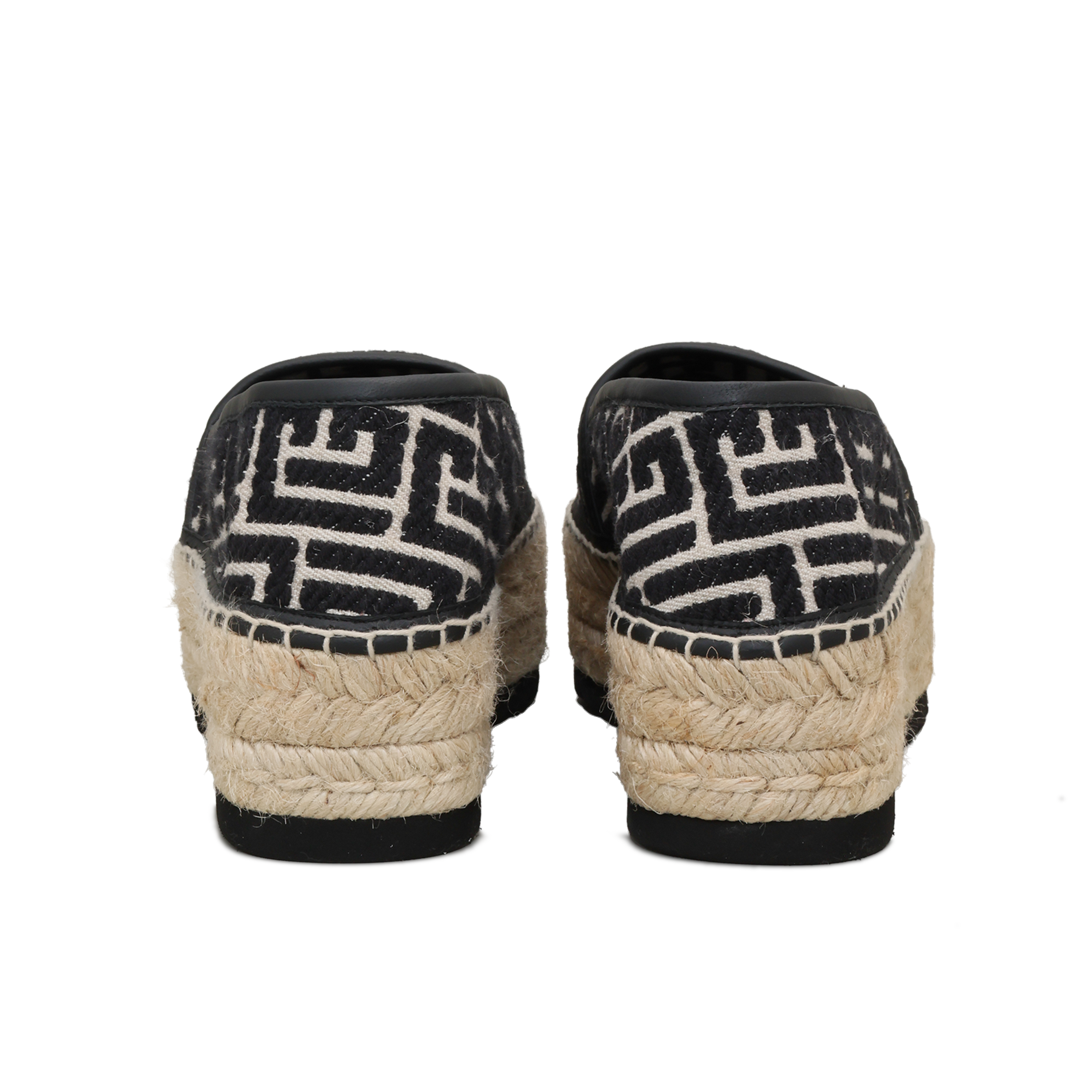 Espadrille Negro Balmain Alex-Monogram