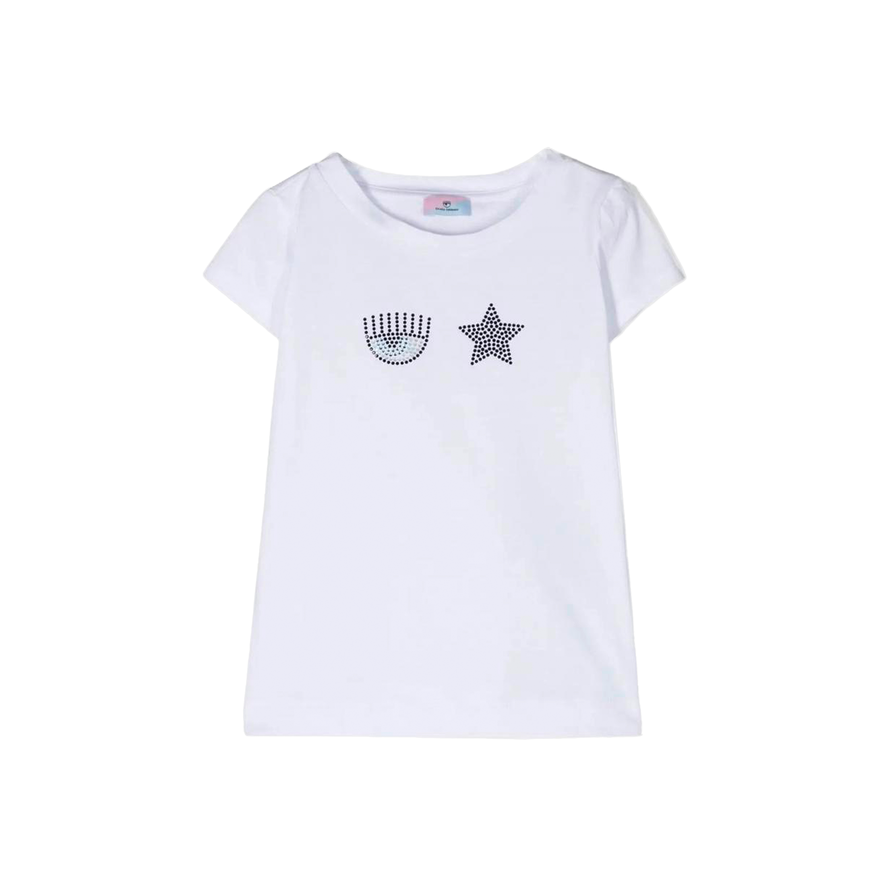 Camiseta Blanca Chiara Ferragni Kids Star Eye