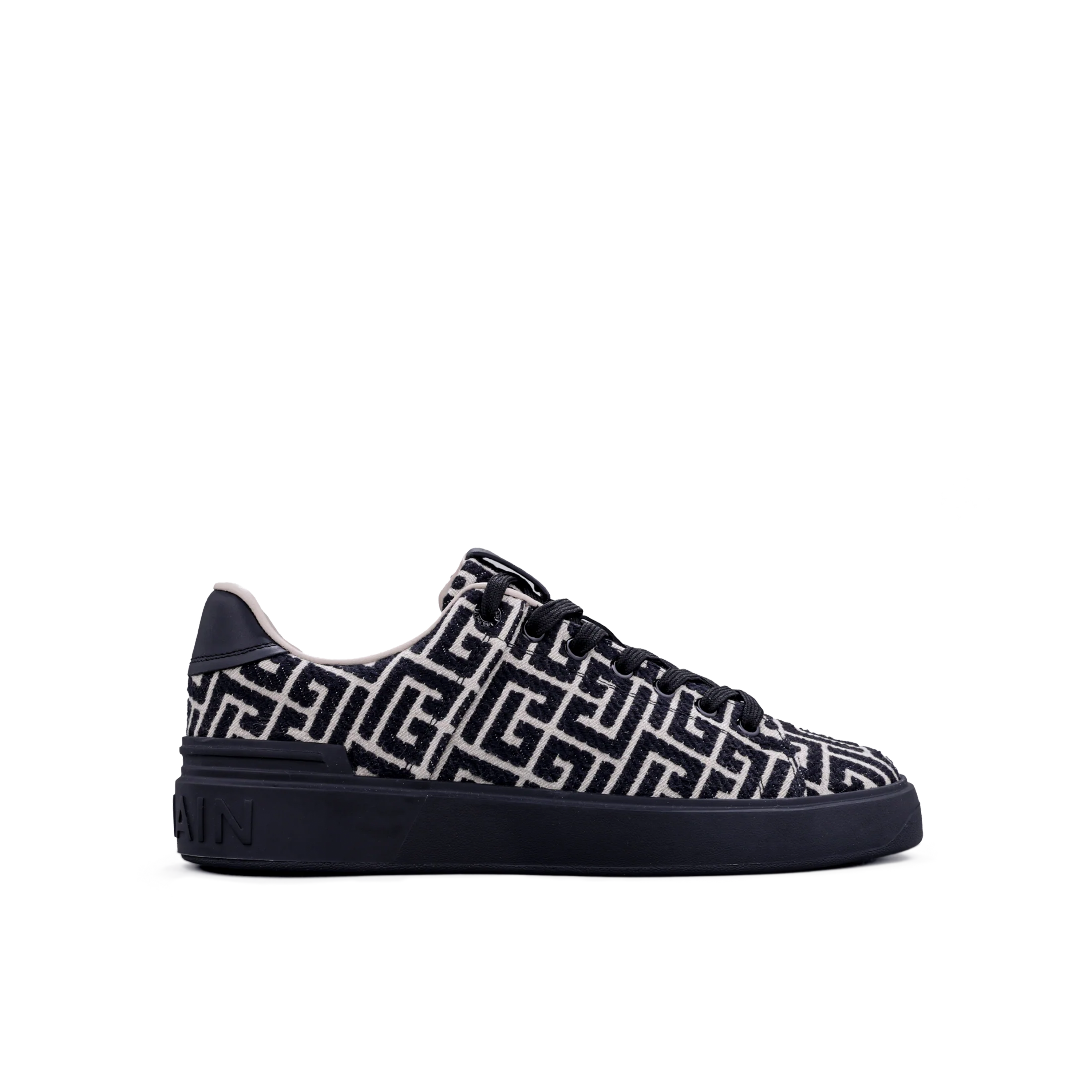 Sneakers Negros Balmain B-Court Monogram