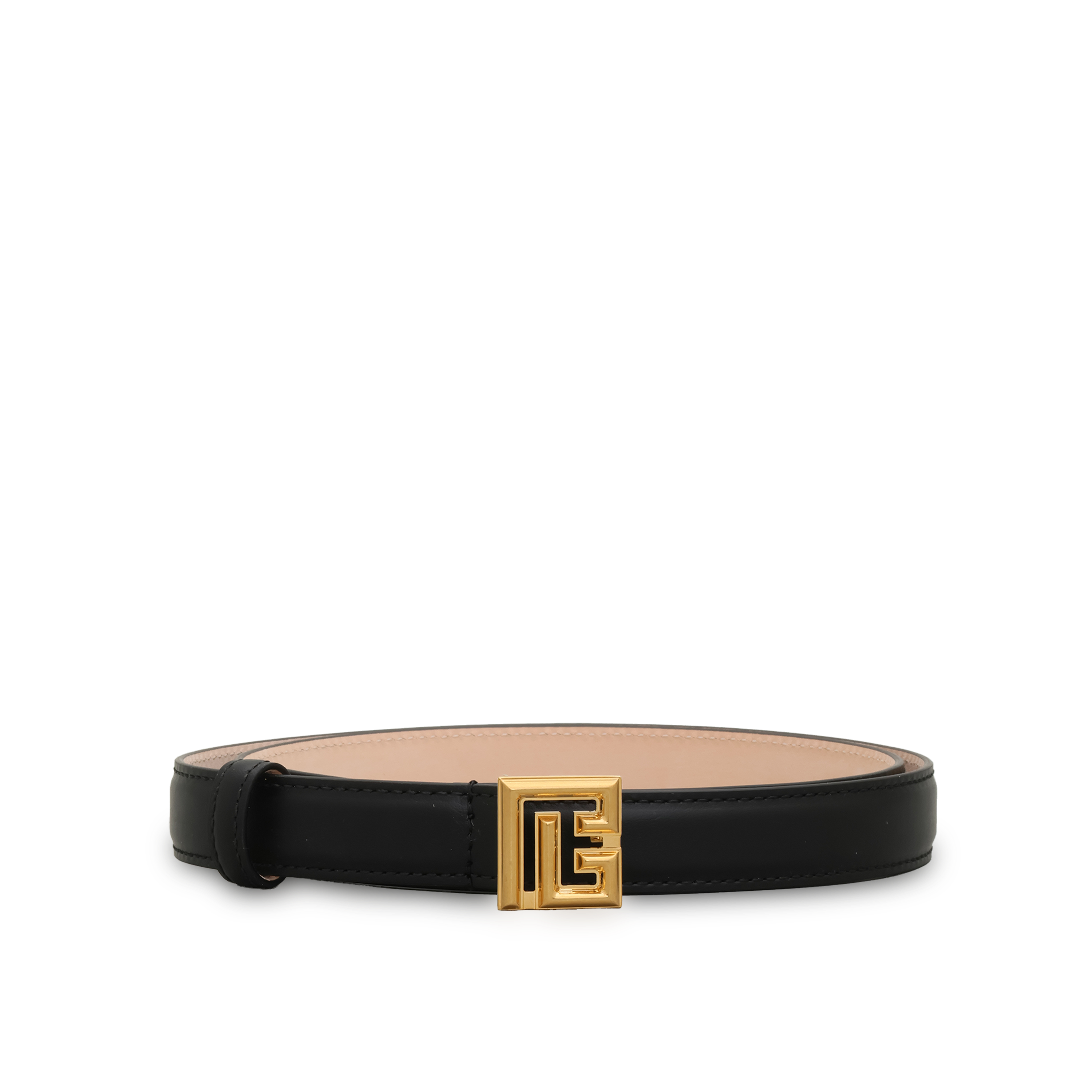 Cinturón Negro Balmain 2Cm Calfskin