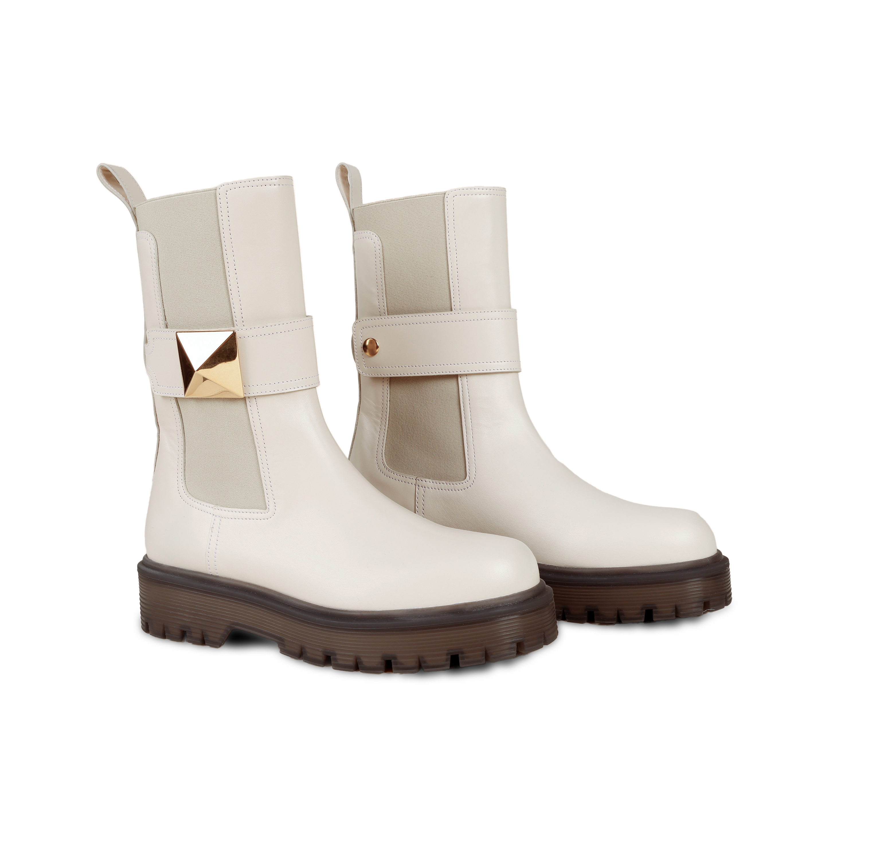 Botas White Valentino Brass Maxi