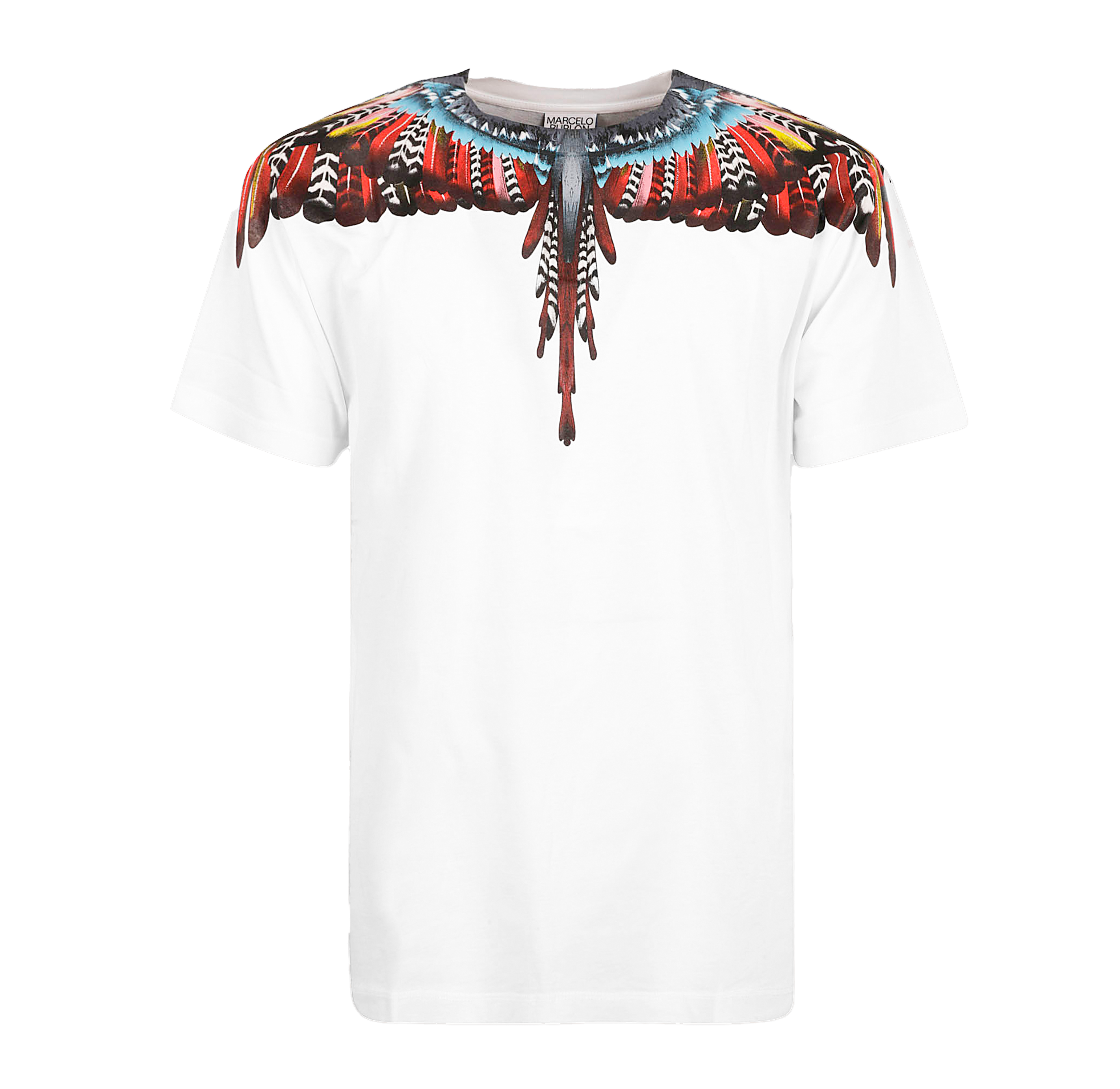 Camiseta Blanca Marcelo Burlon Rojo Grizzly Wings
