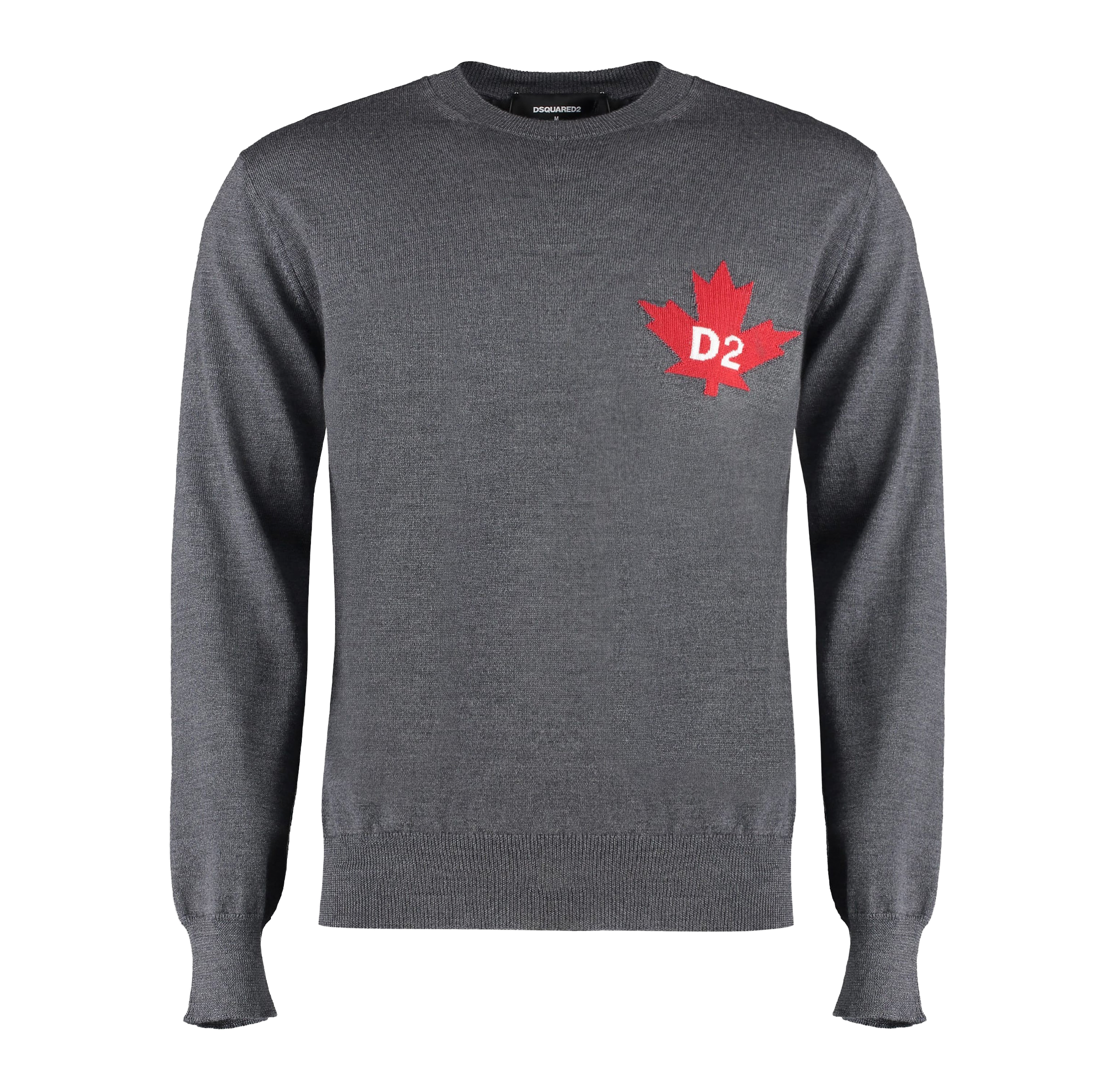 Suéter Gris Dsquared2 D2 Leaf