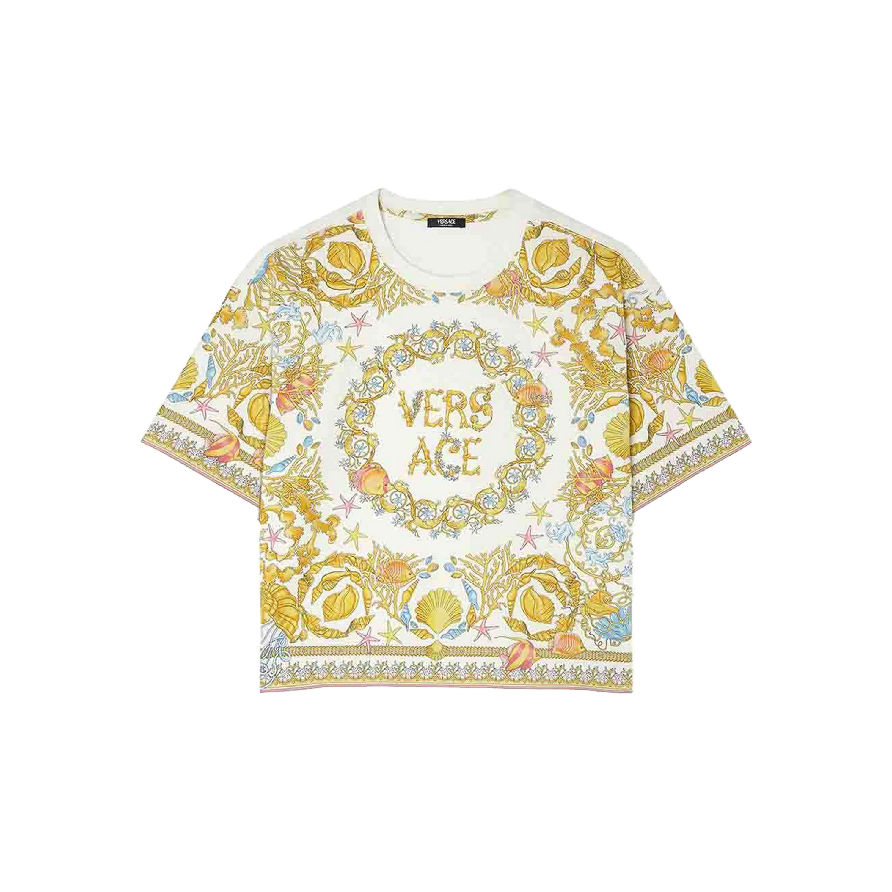 Camiseta Amarilla Versace Underwater Barocco