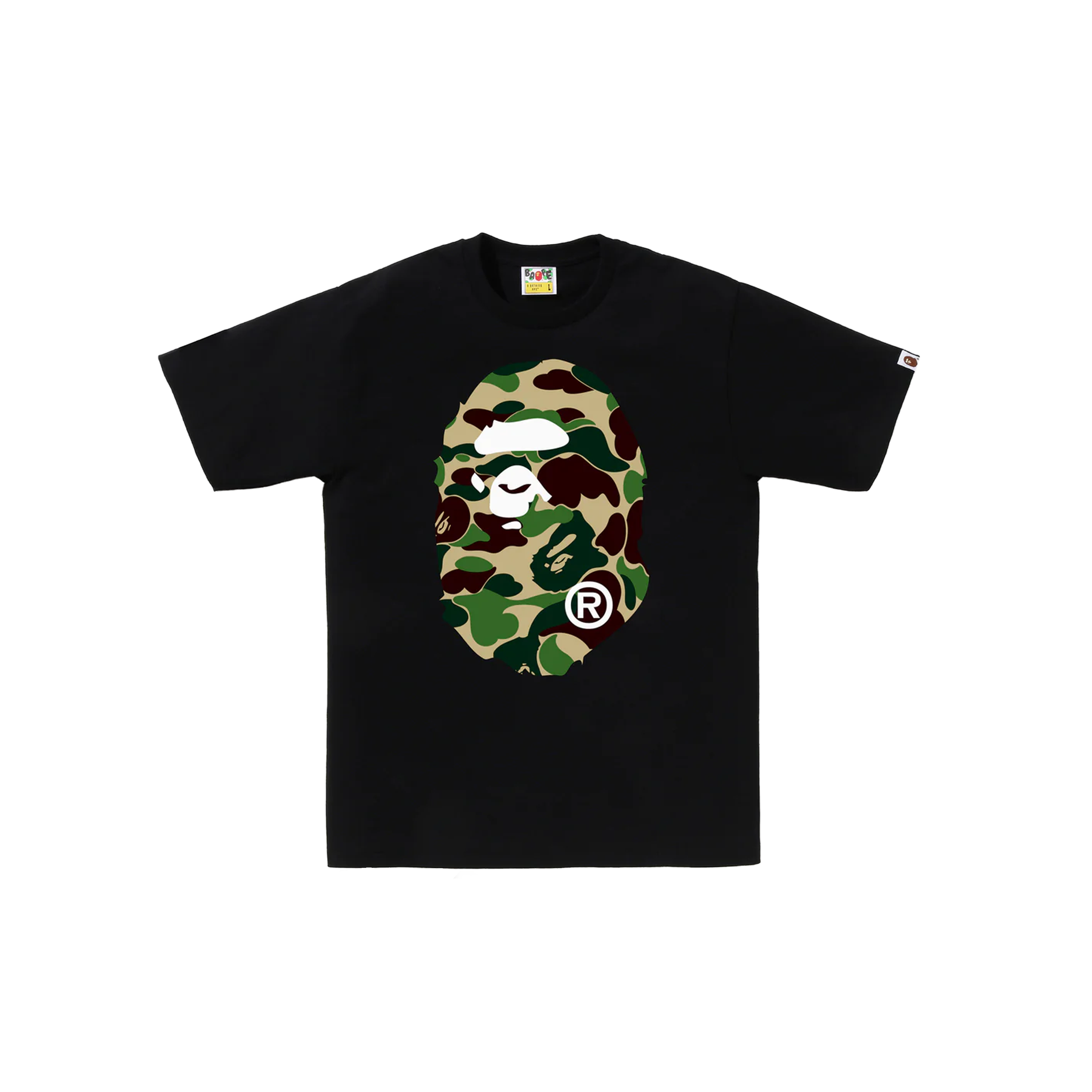 Camiseta Negra Bape Abc Camo Big Ape Hea
