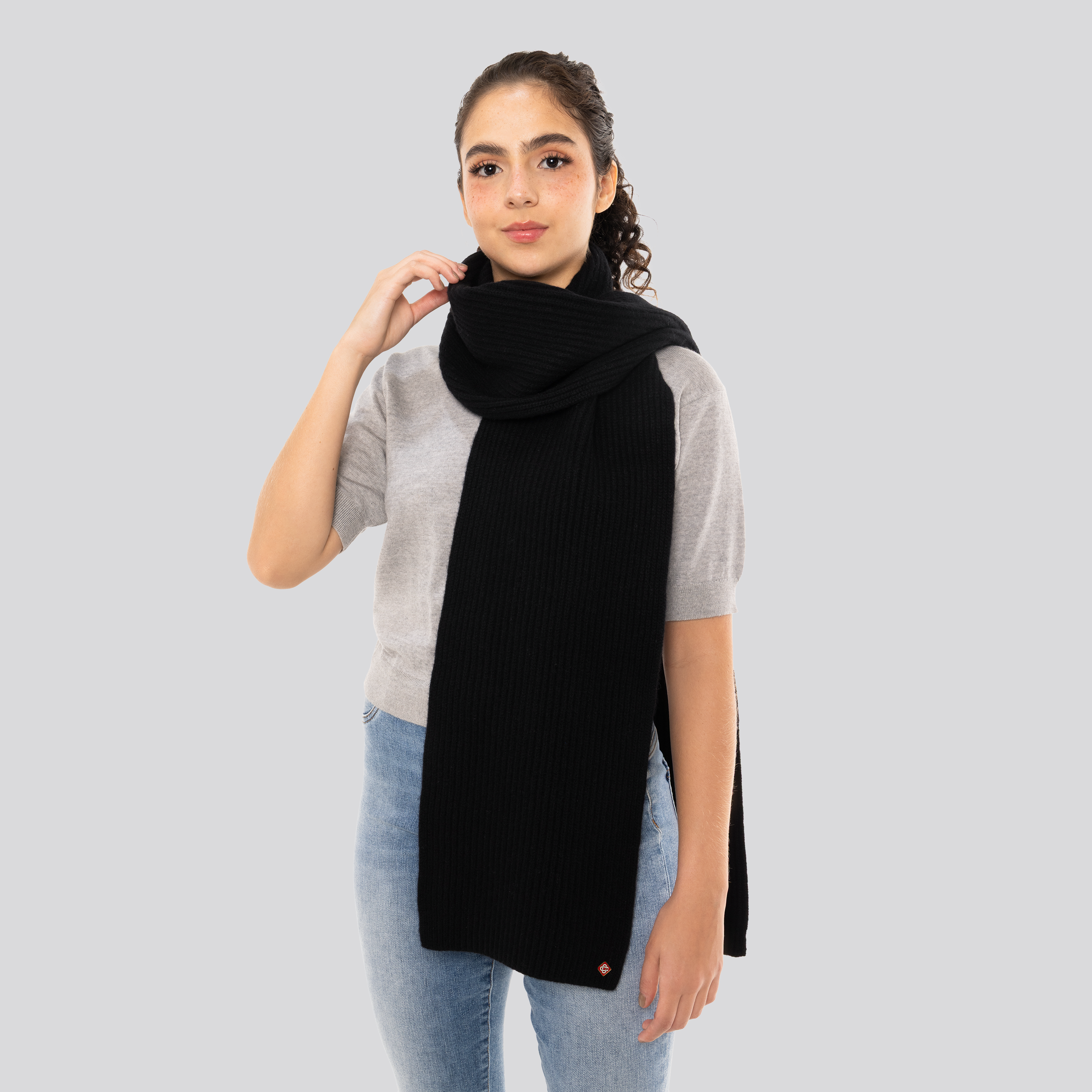 Bufanda Negro Casablanca Half Cardigan