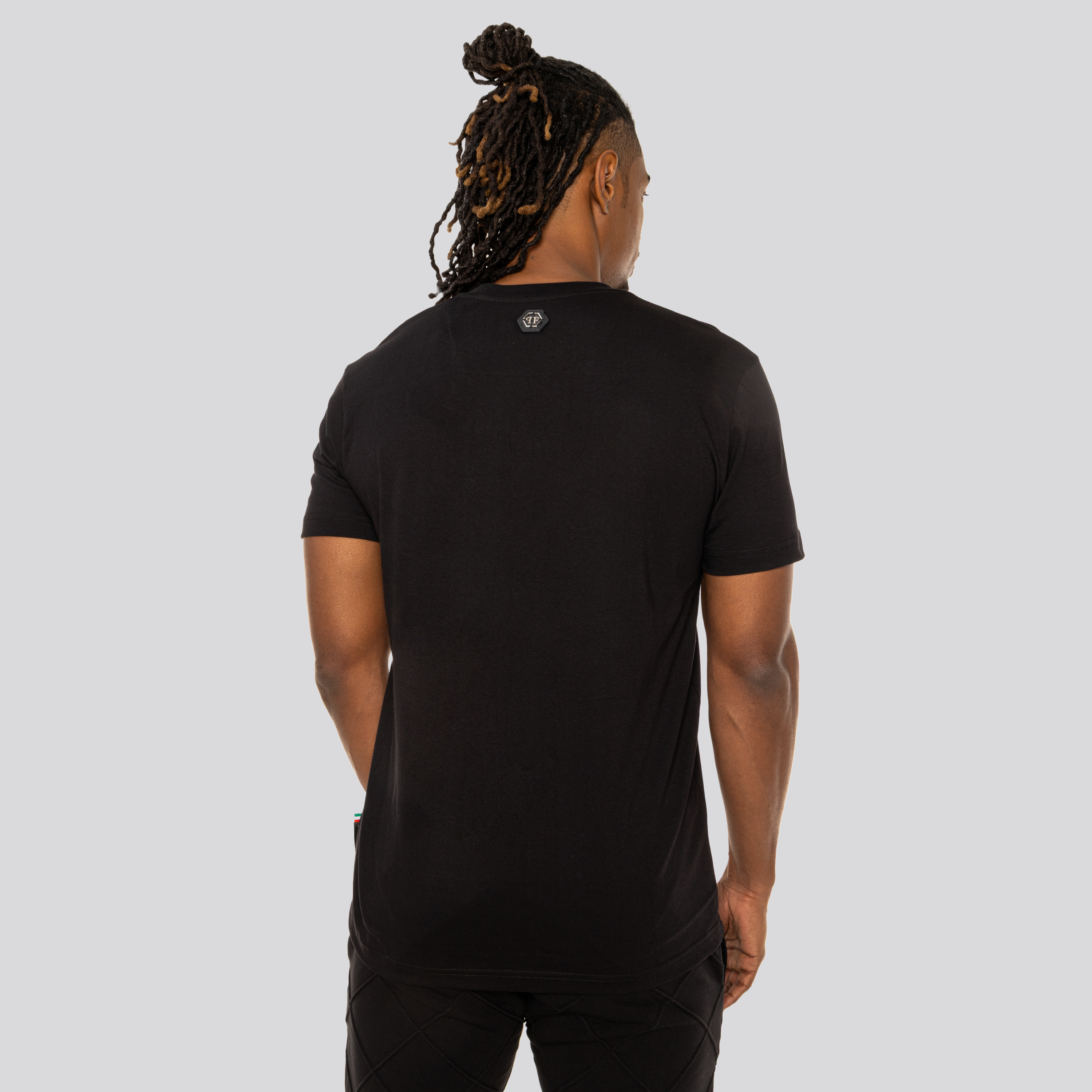 Camiseta Negra Philipp Plein Strass Signature