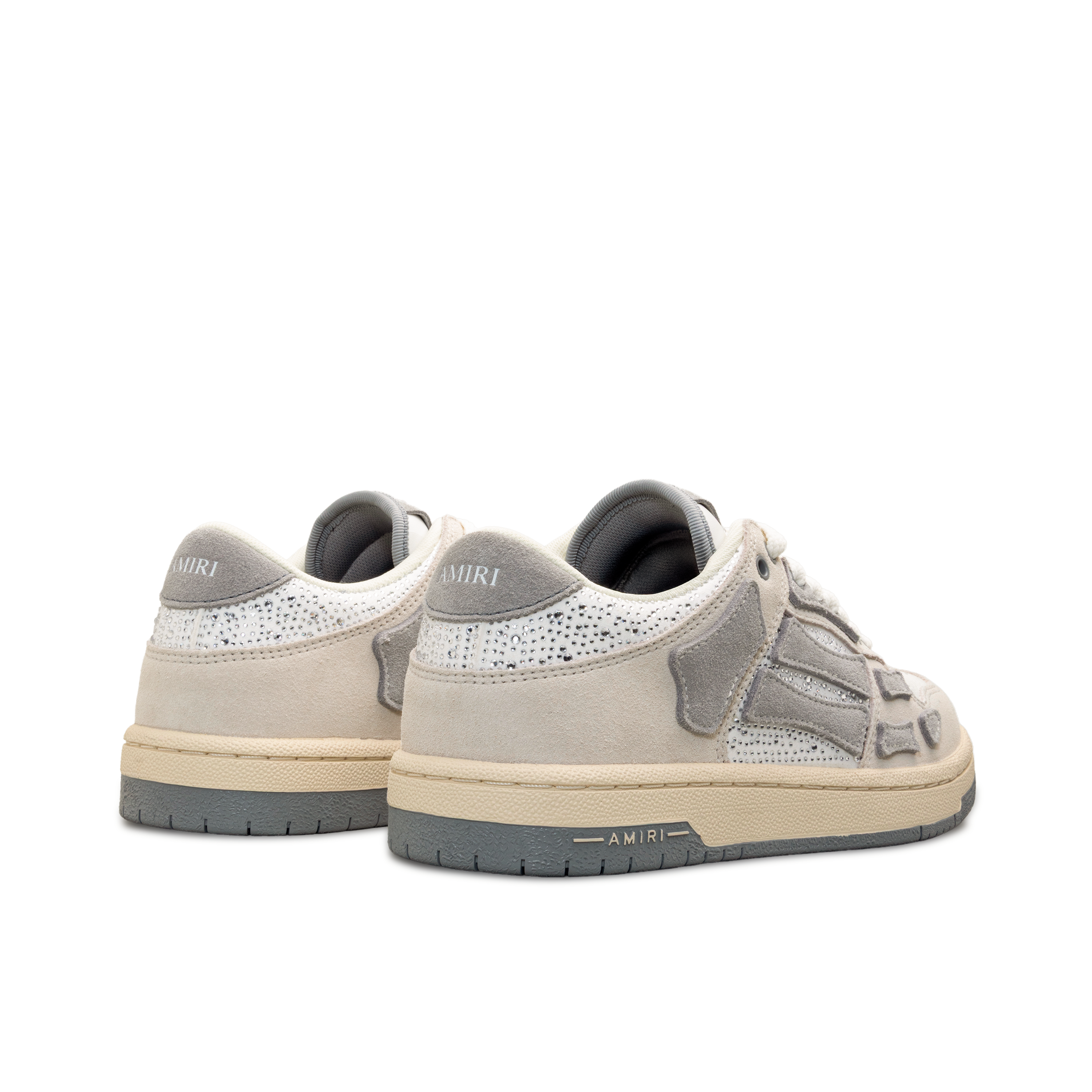 Sneakers Crema AMIRI Crystal Suede Skel