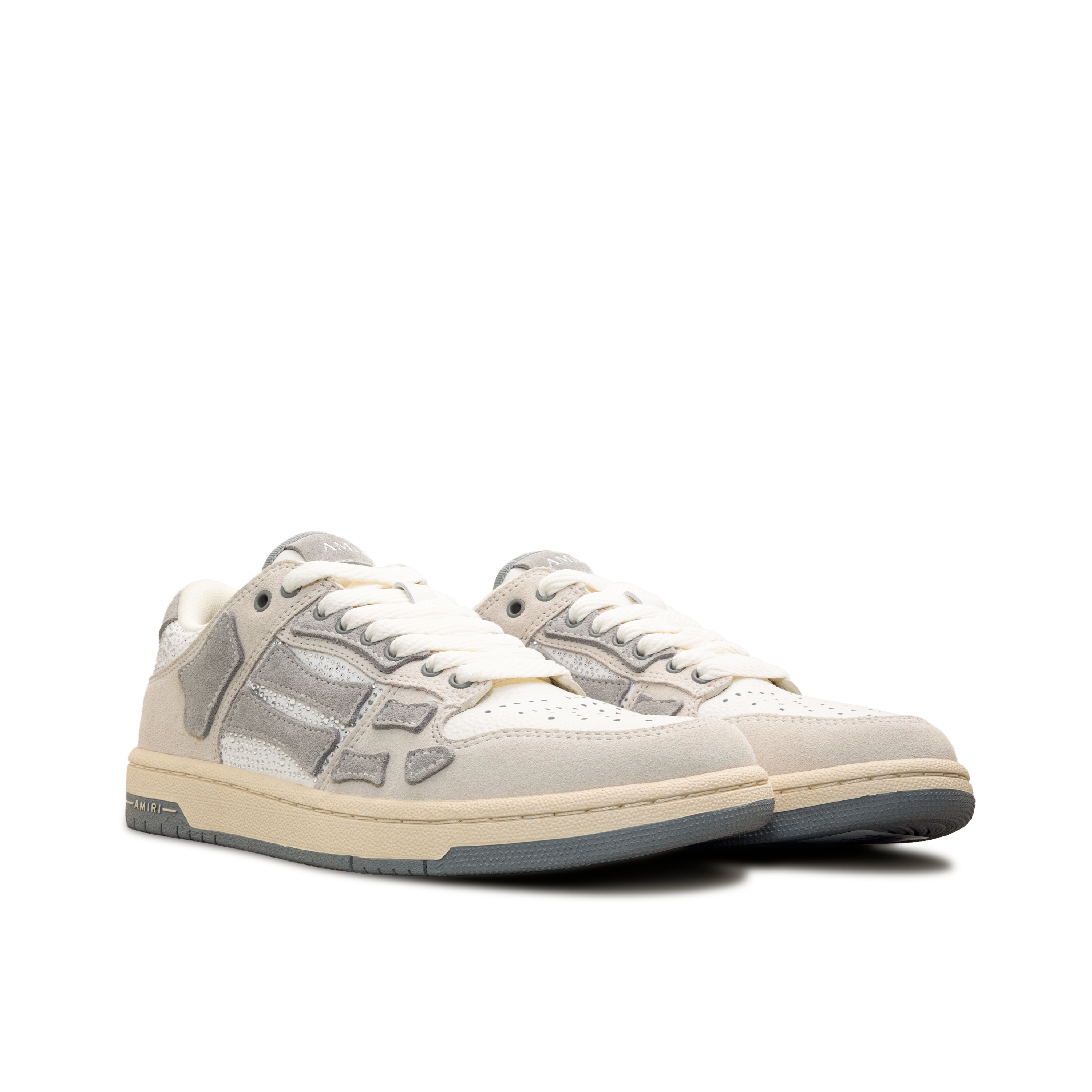 Sneakers Crema AMIRI Crystal Suede Skel