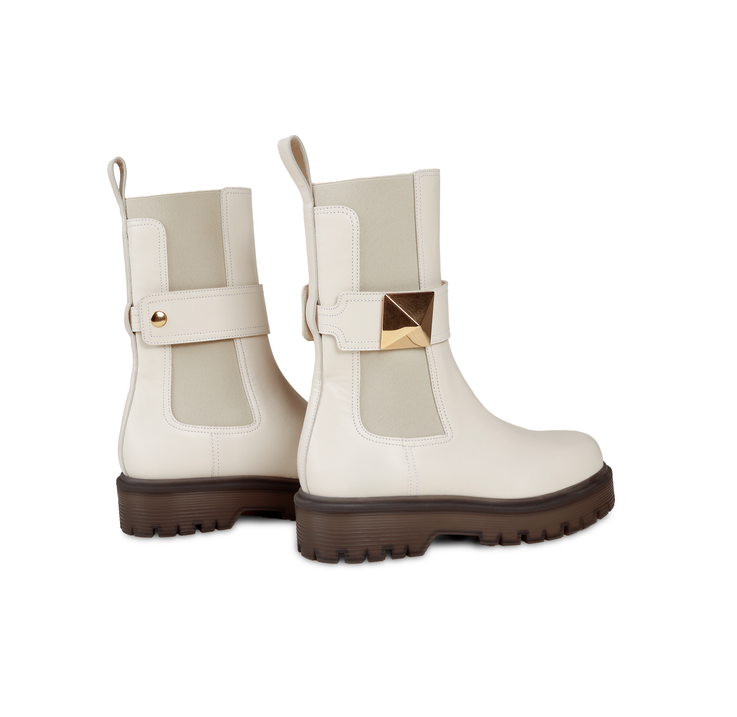 Botas White Valentino Brass Maxi