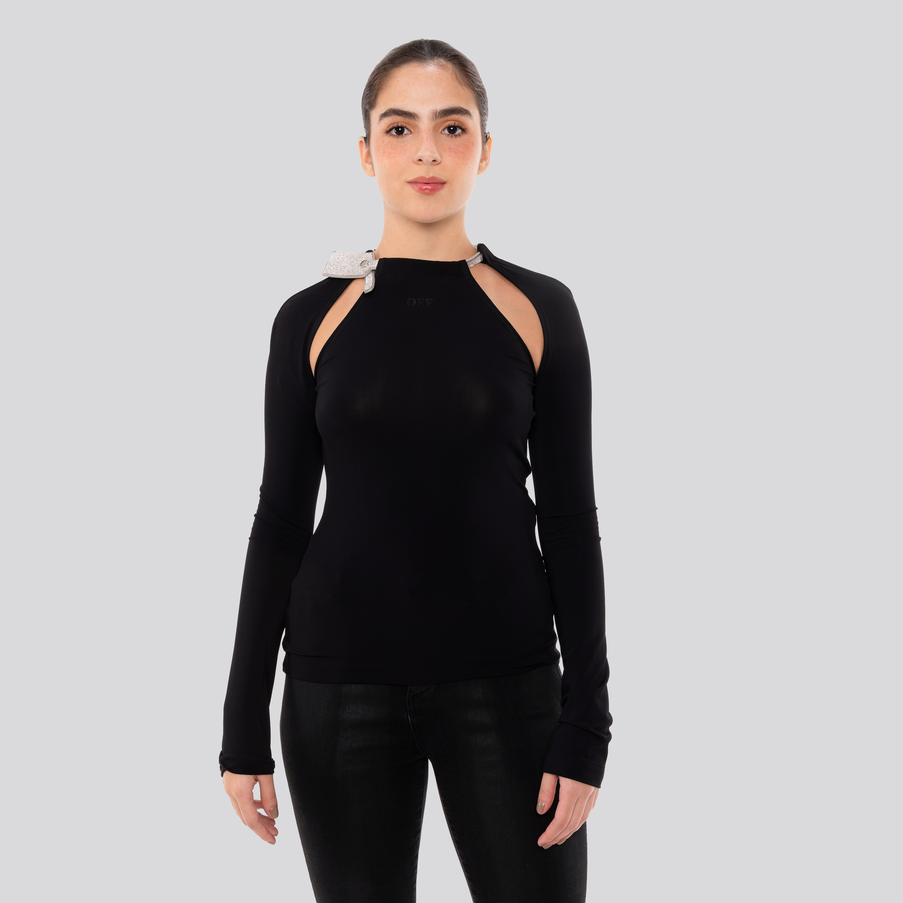 Top Negro Off-White Crystals