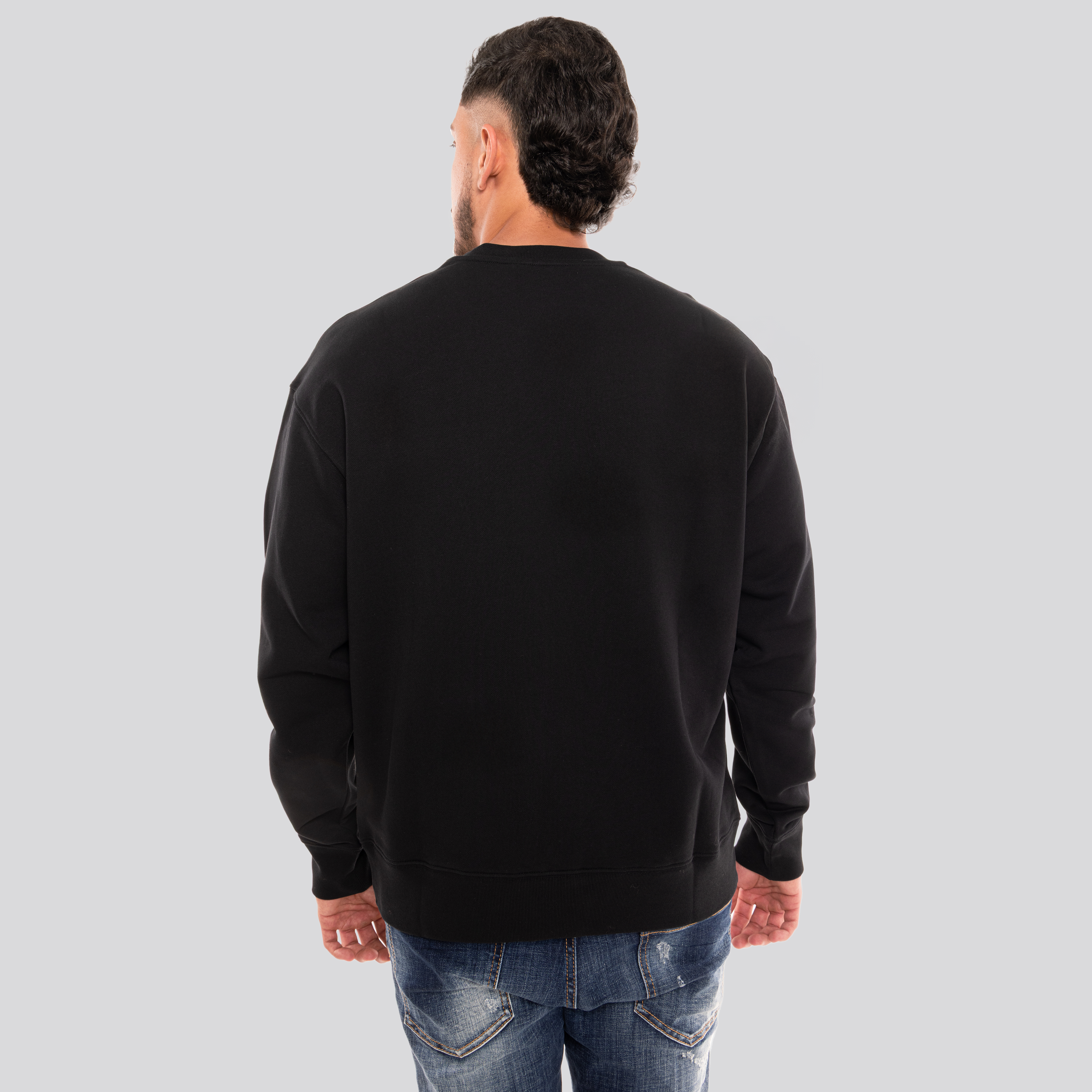 Buzo Negro Moschino Chest Logo