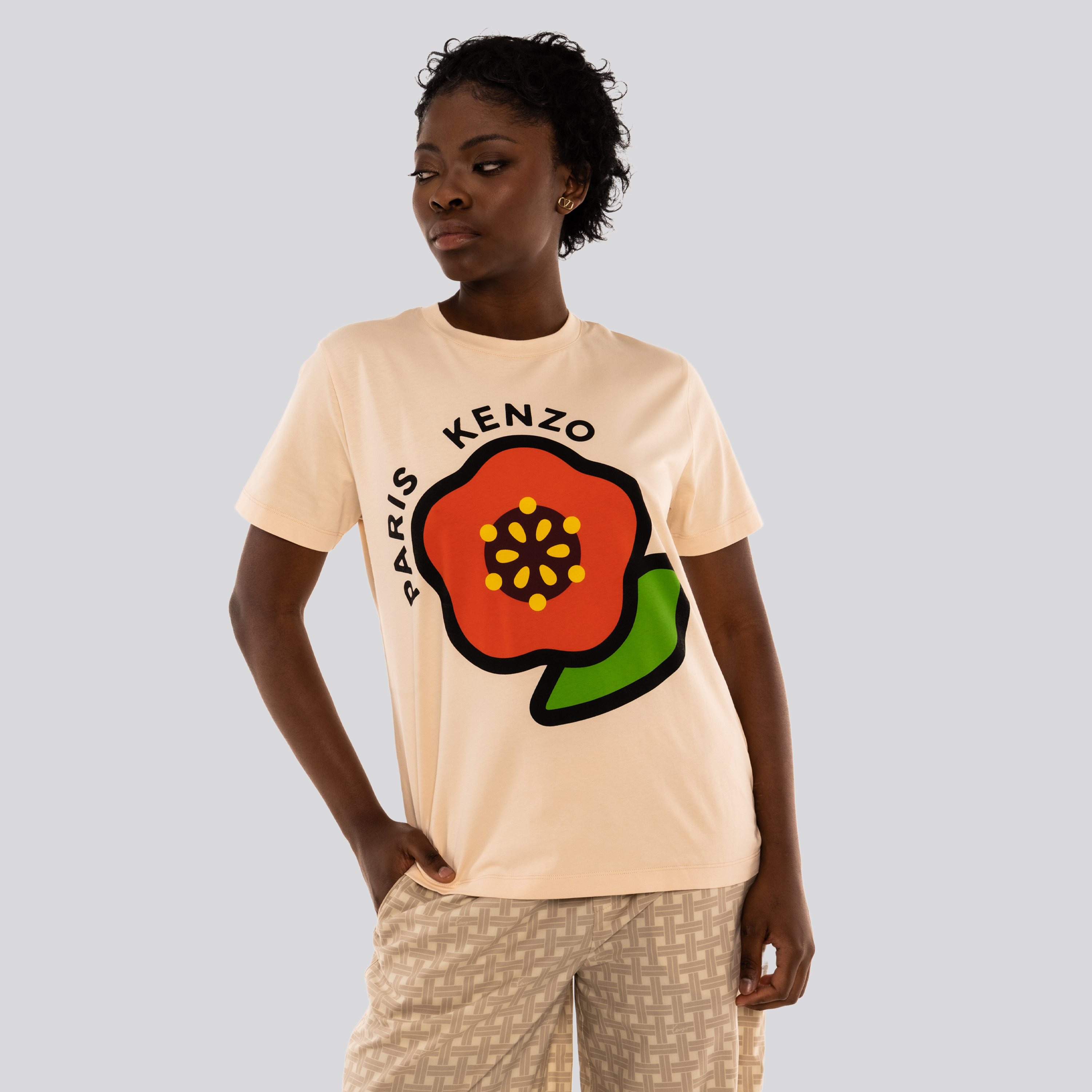 Camiseta Beige Kenzo Pop