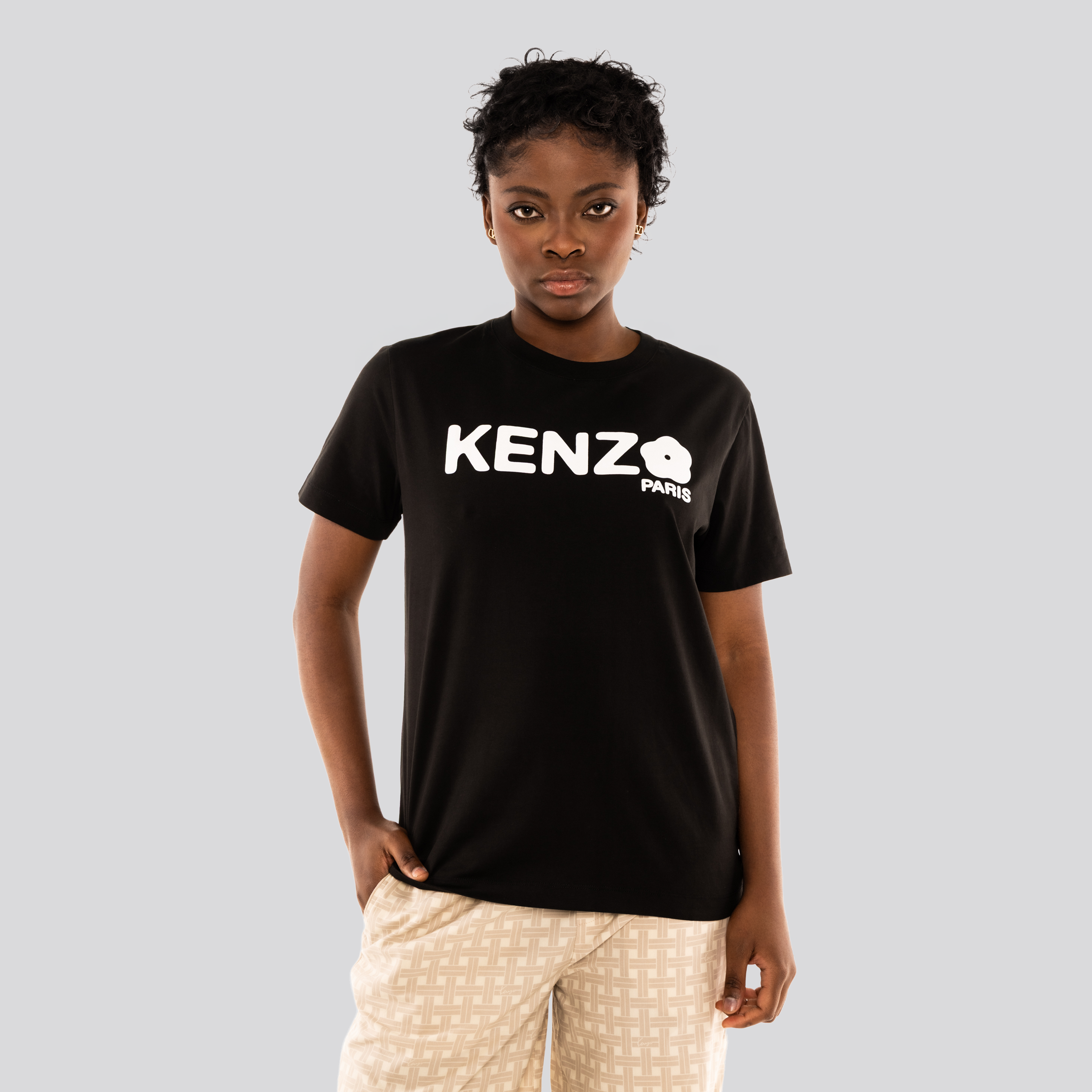 Camiseta Negra Kenzo Logo