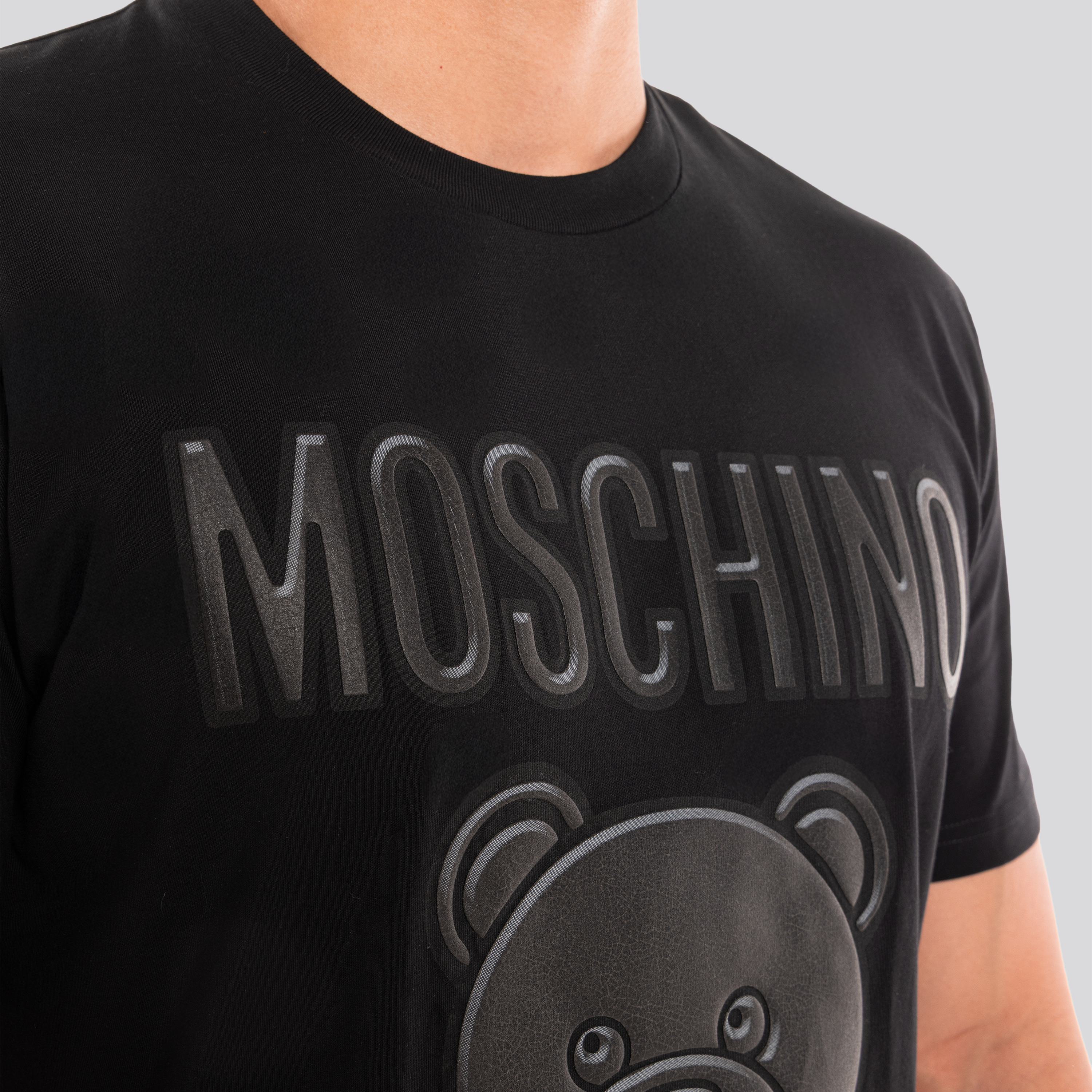 Camiseta Negra Moschino Big Teddy