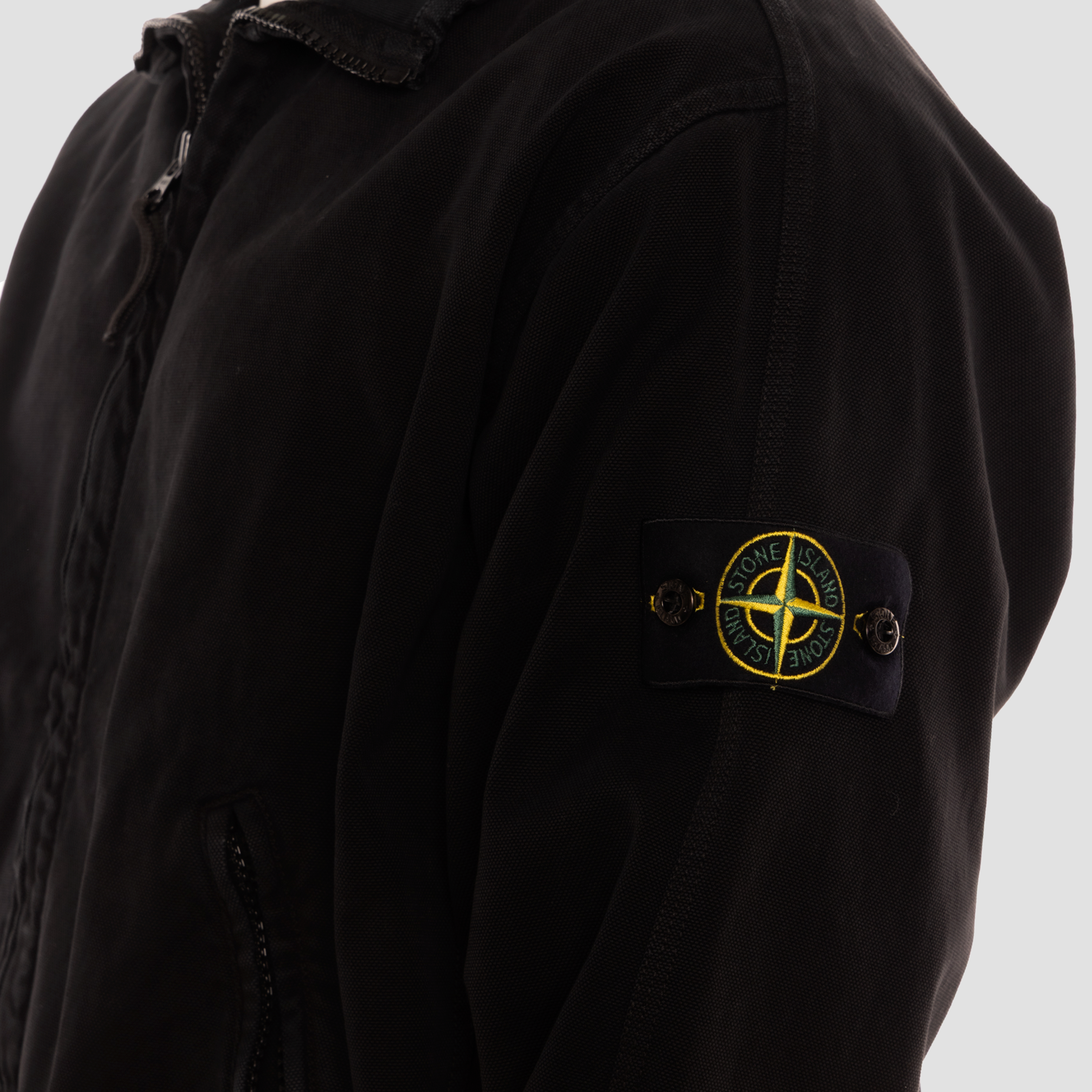 Chaqueta Negra Stone Island Double Pocket